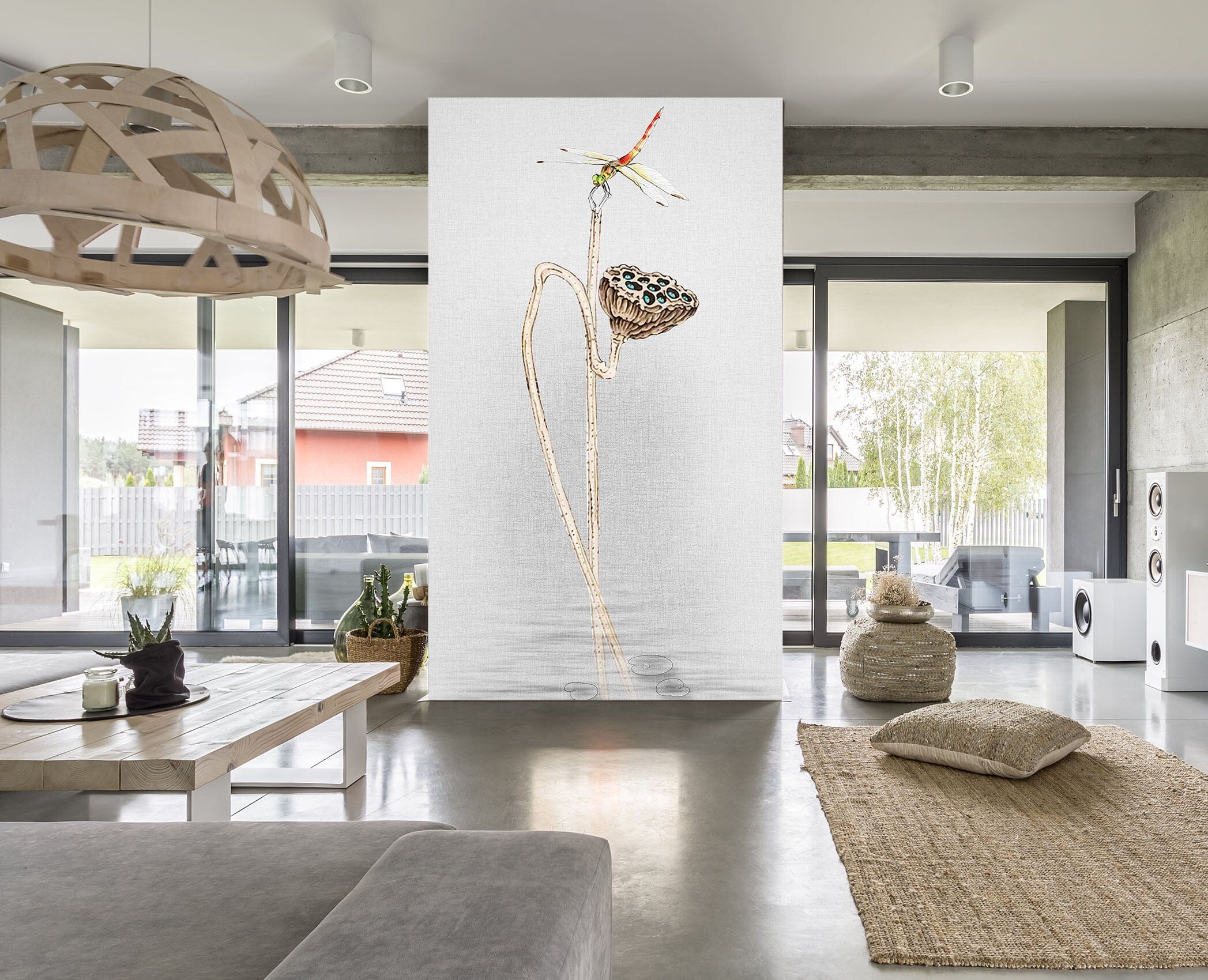 3D Dragonfly Lotus 1812 Wall Murals Wallpaper AJ Wallpaper 2