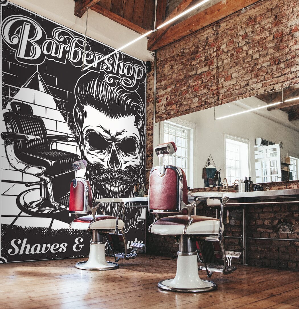 3D Cool Man 860 Barber Shop Wall Murals Wallpaper AJ Wallpaper 2