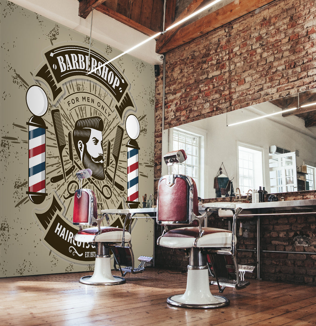 3D Comb Color Bars 115227 Barber Shop Wall Murals