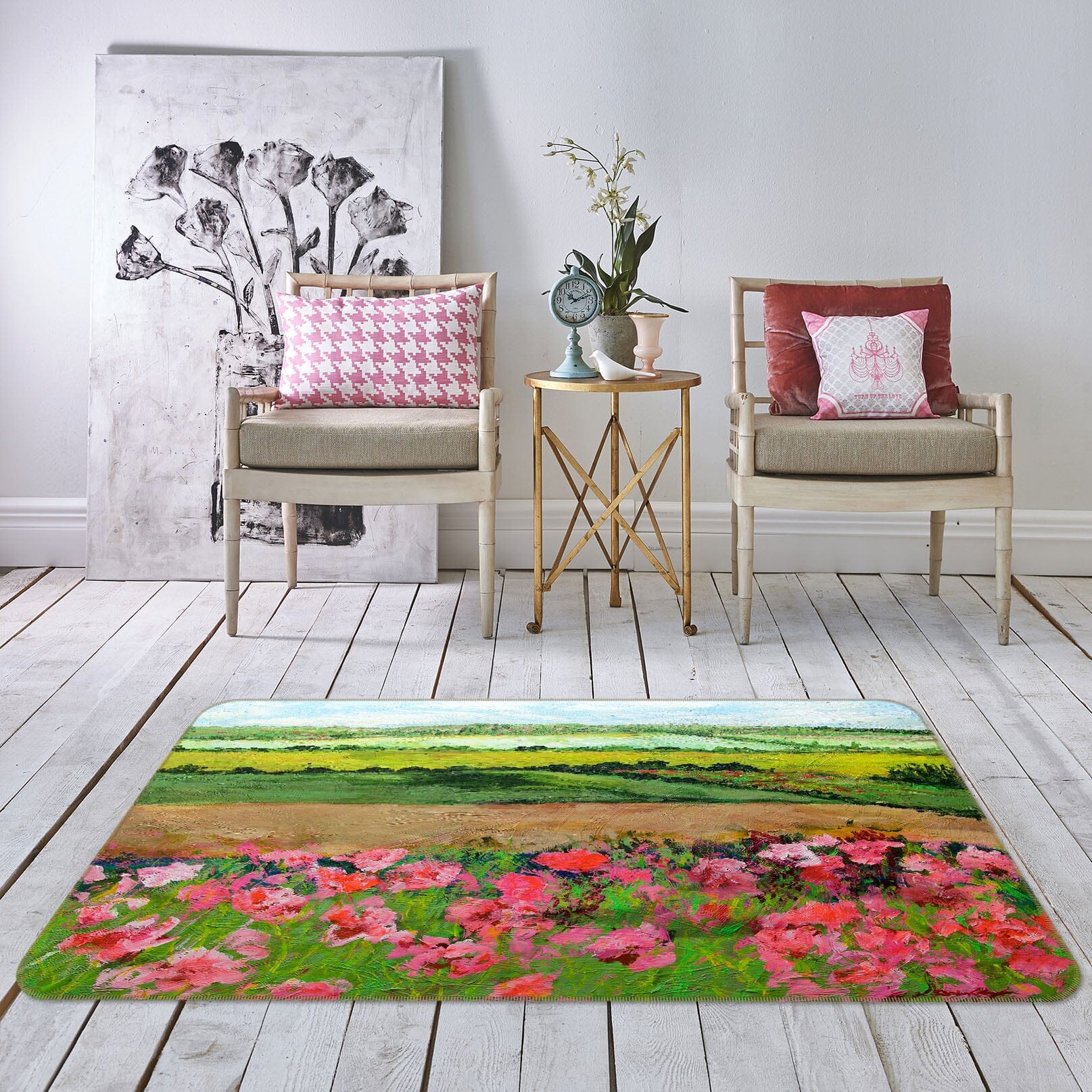 3D Ginger Green 1082 Allan P. Friedlander Rug Non Slip Rug Mat Mat AJ Creativity Home