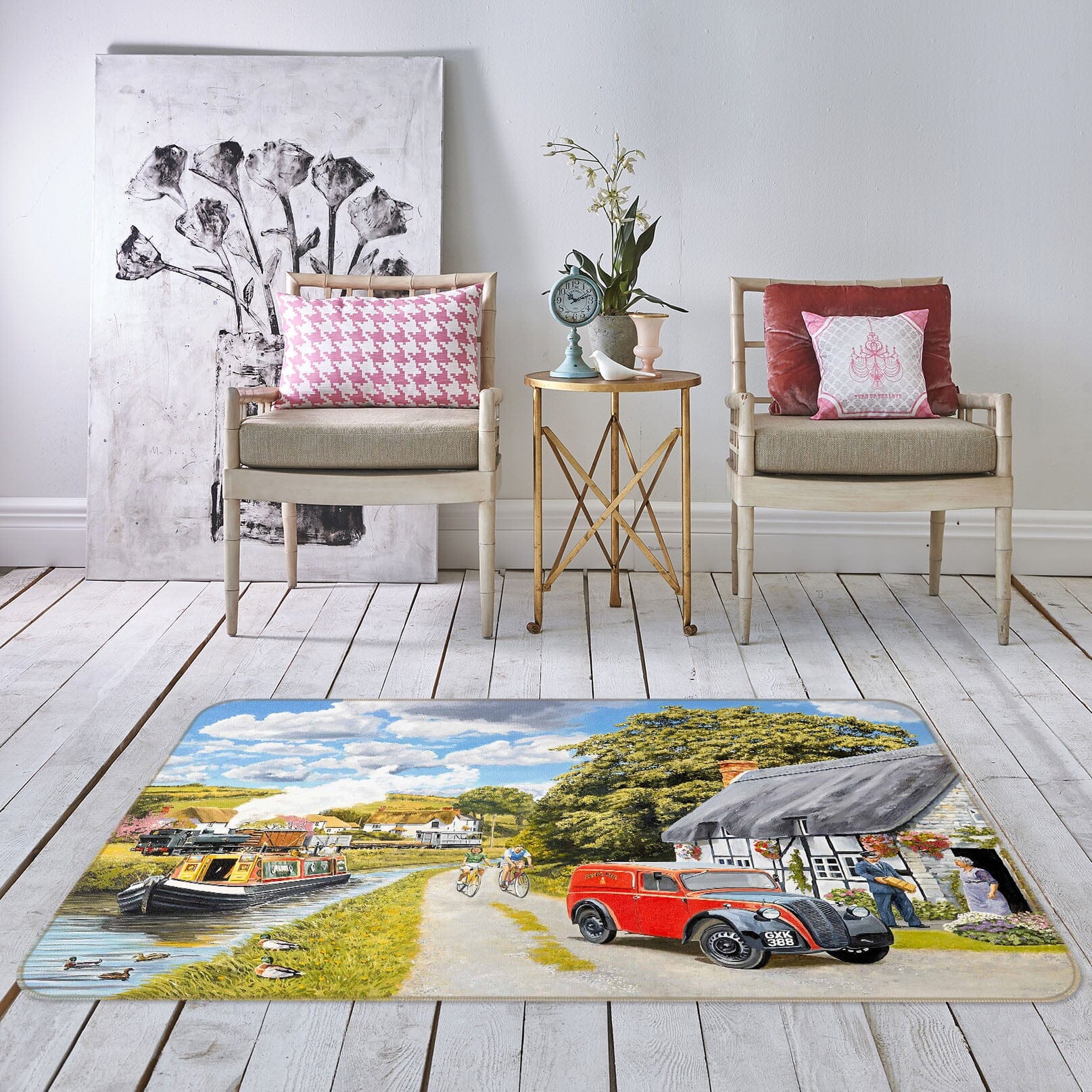 3D Parcel For Canal Cottage 1094 Trevor Mitchell Rug Non Slip Rug Mat Mat AJ Creativity Home