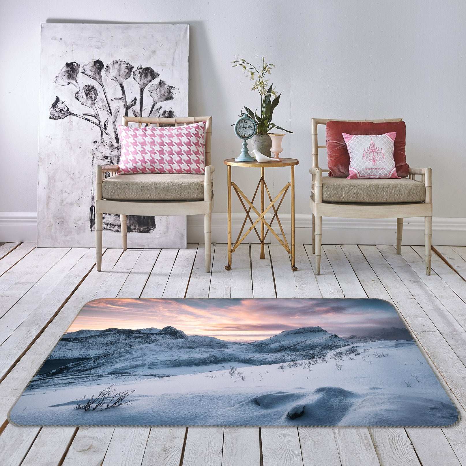 3D Snowfield 29167 Non Slip Rug Mat