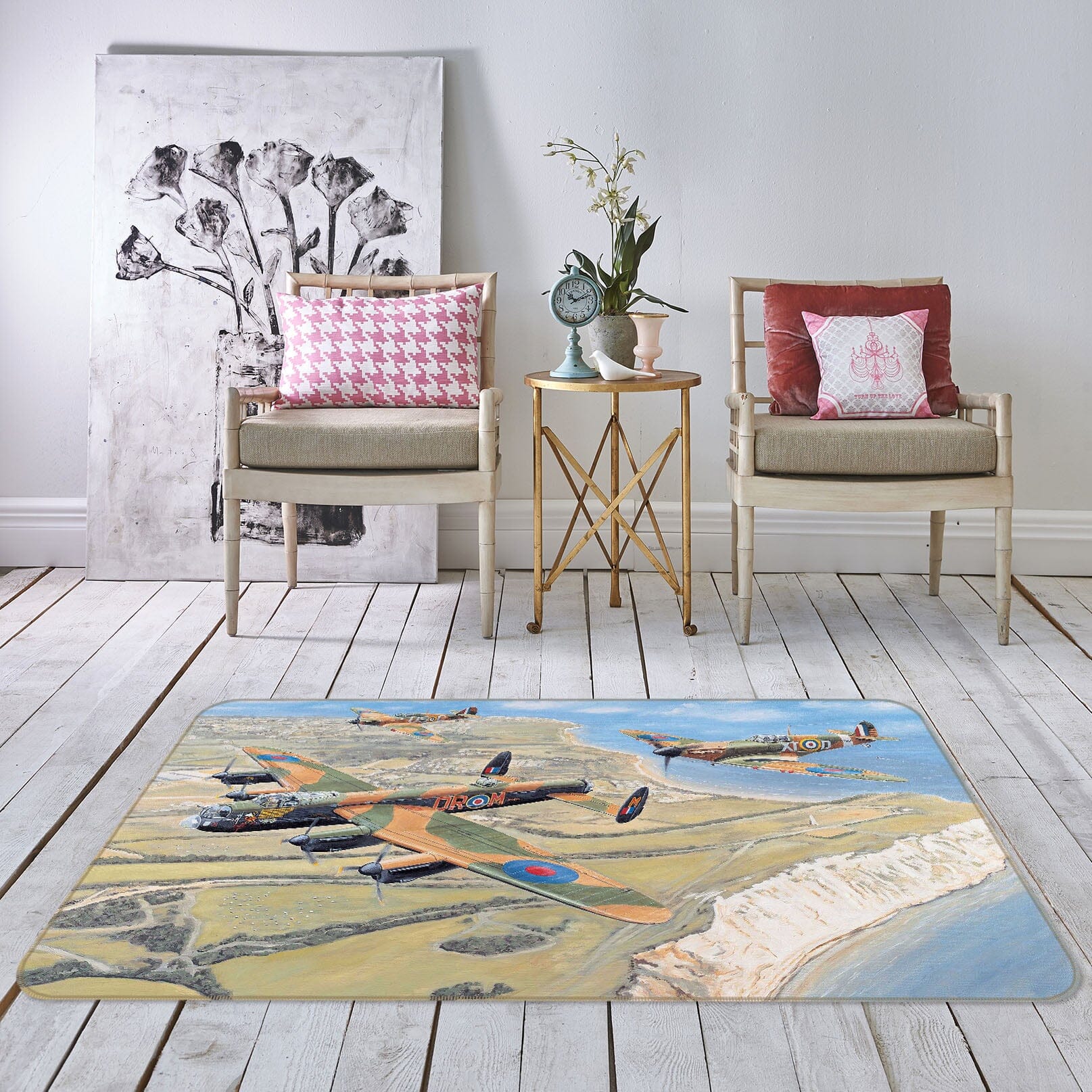 3D Military Aircraft 1057 Trevor Mitchell Rug Non Slip Rug Mat Mat AJ Creativity Home