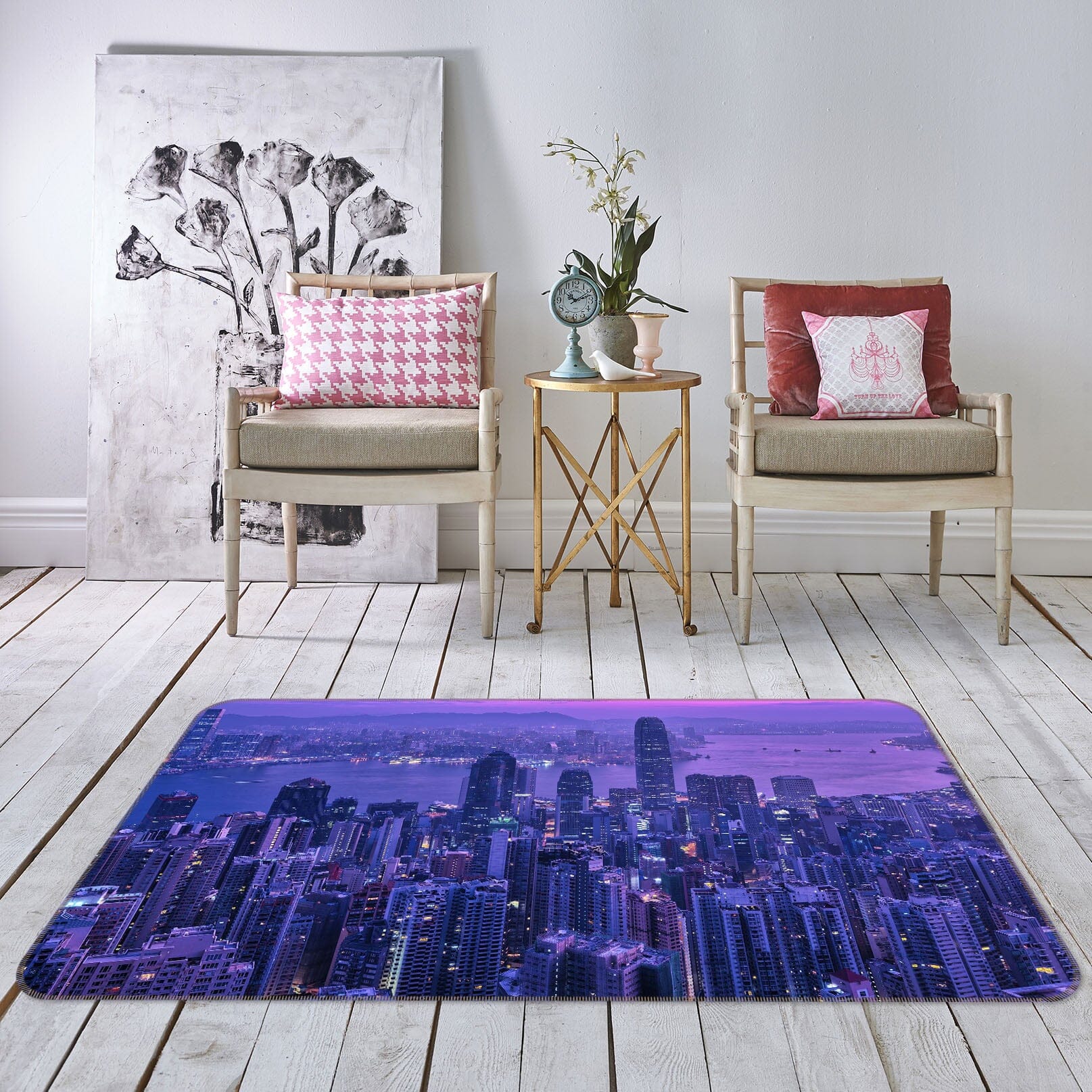 3D Hazy City 1177 Marco Carmassi Rug Non Slip Rug Mat Mat AJ Creativity Home