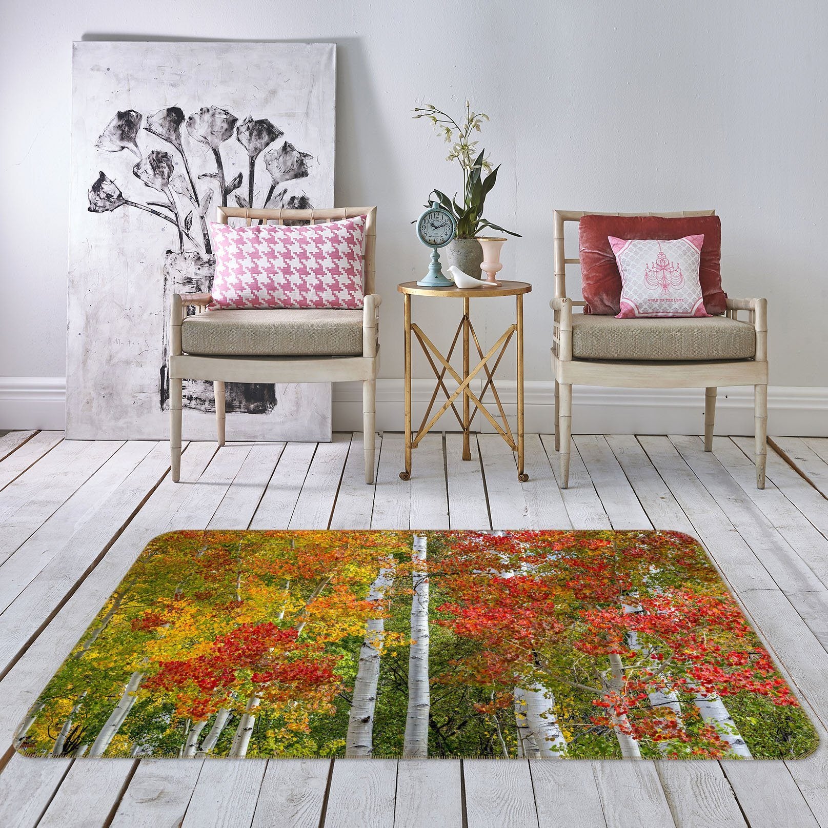 3D Autumn Leaves 1071 Marco Carmassi Rug Non Slip Rug Mat Mat AJ Creativity Home