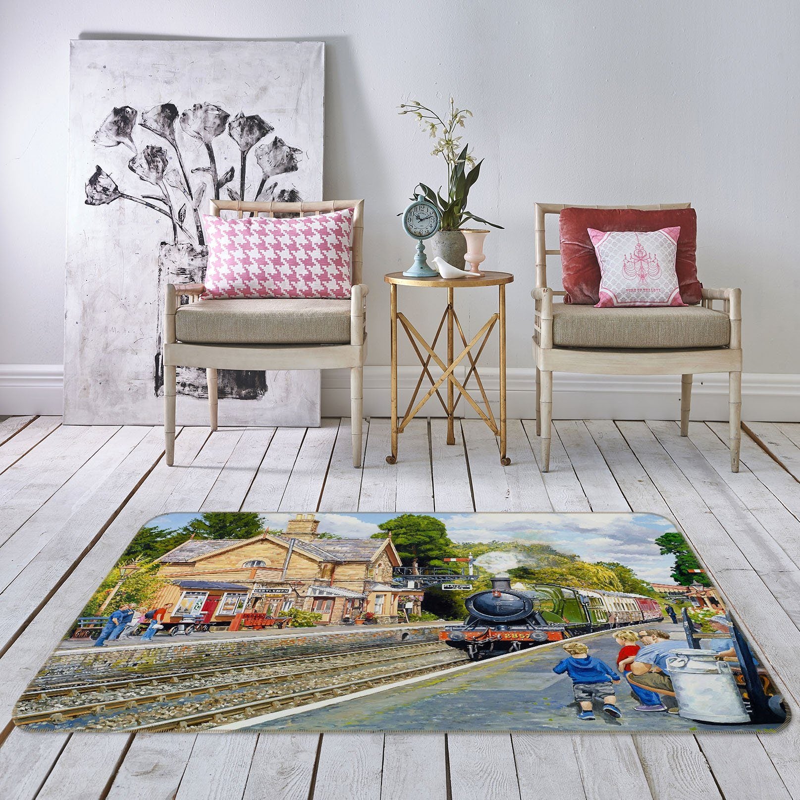 3D Beautiful Town 1077 Trevor Mitchell Rug Non Slip Rug Mat Mat AJ Creativity Home