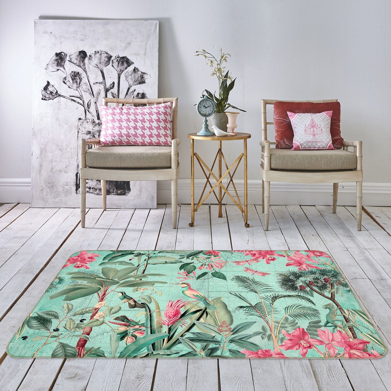 3D Red Flower 1024 Andrea haase Rug Non Slip Rug Mat Mat AJ Creativity Home