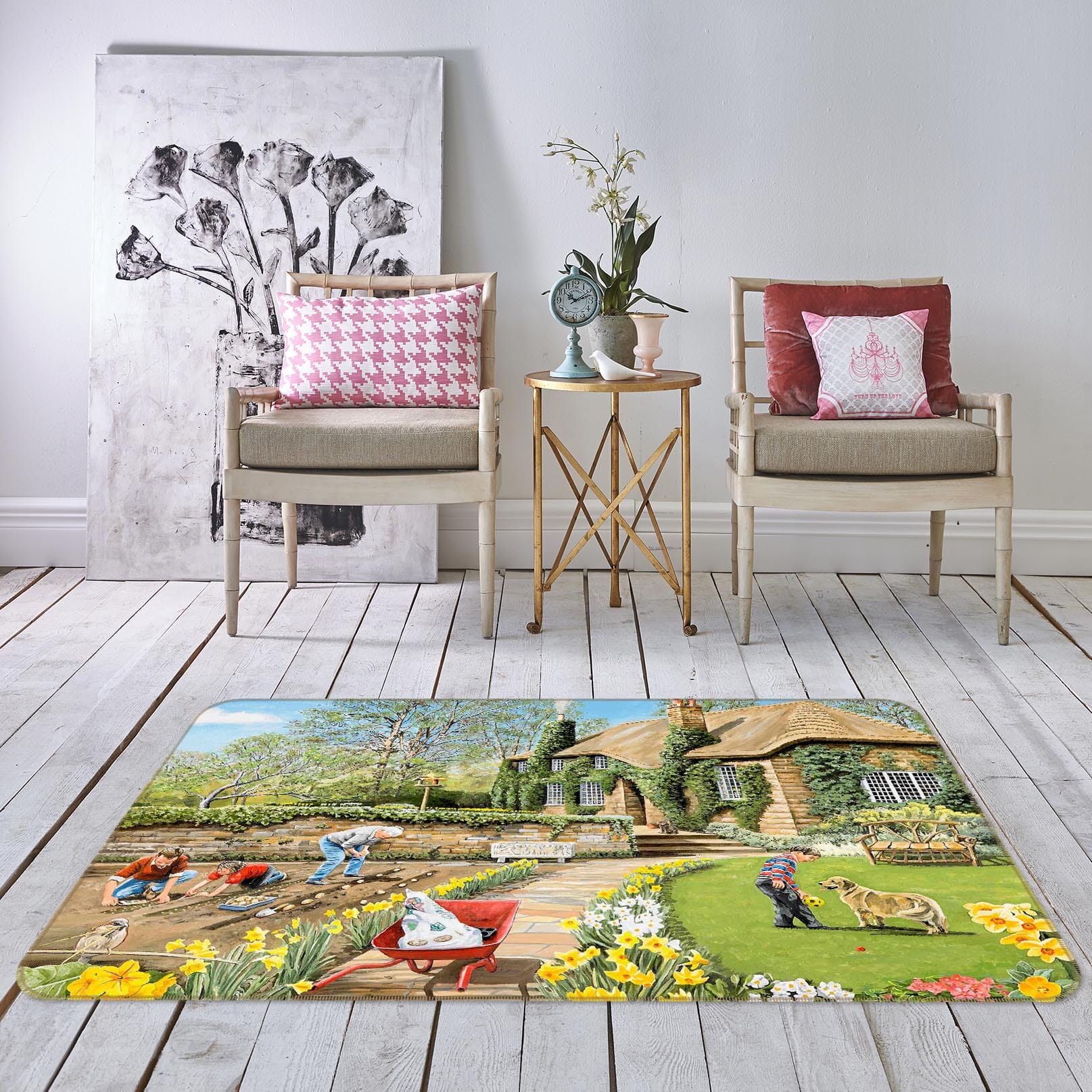 3D Spring Gardening 1101 Trevor Mitchell Rug Non Slip Rug Mat Mat AJ Creativity Home
