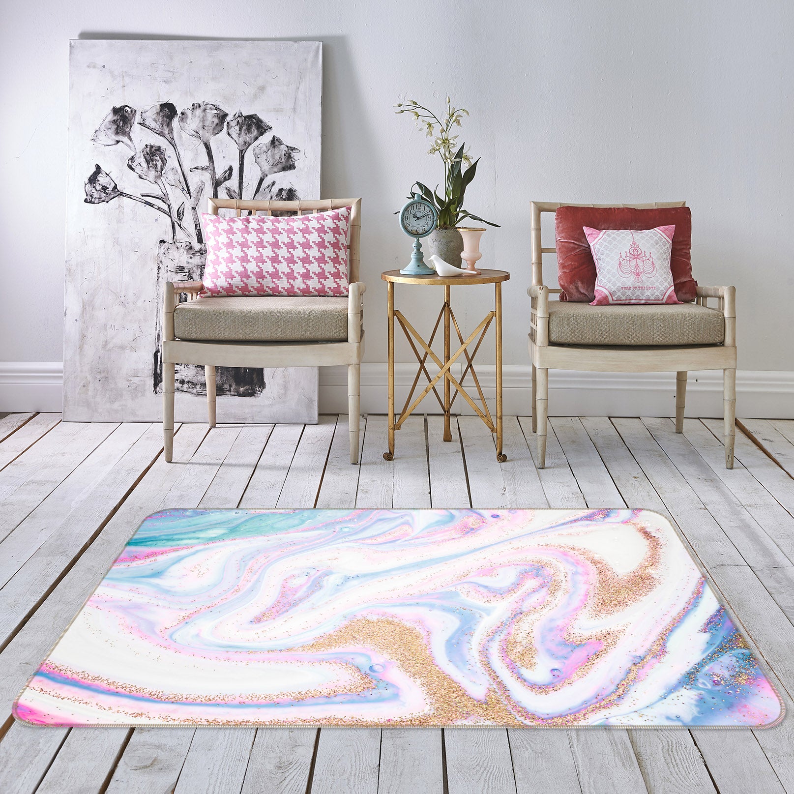 3D Color Texture 25227 Non Slip Rug Mat