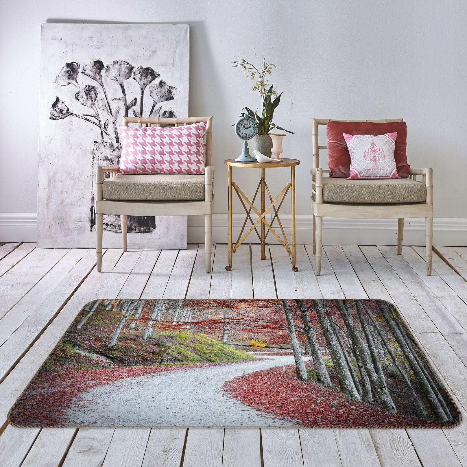 3D Forest Path 1163 Marco Carmassi Rug Non Slip Rug Mat Mat AJ Creativity Home