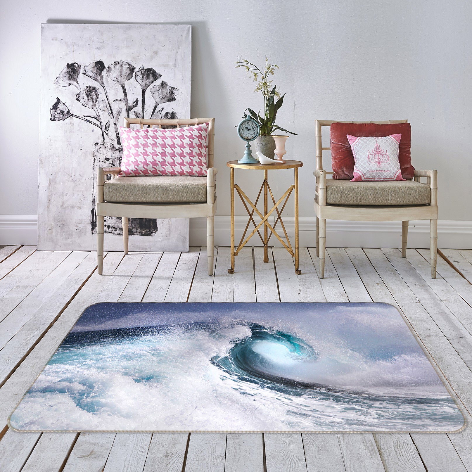 3D Waves 36022 Non Slip Rug Mat