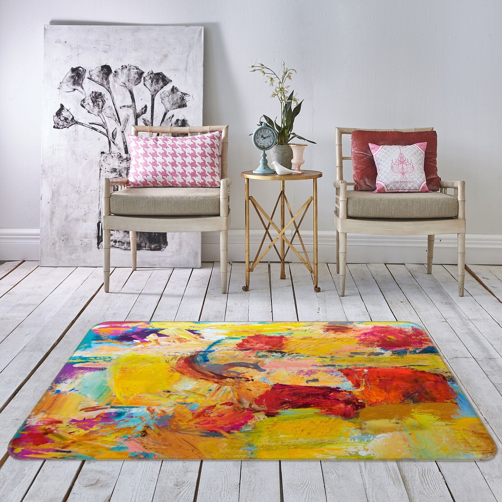 3D Abstract Art 1093 Allan P. Friedlander Rug Non Slip Rug Mat Mat AJ Creativity Home