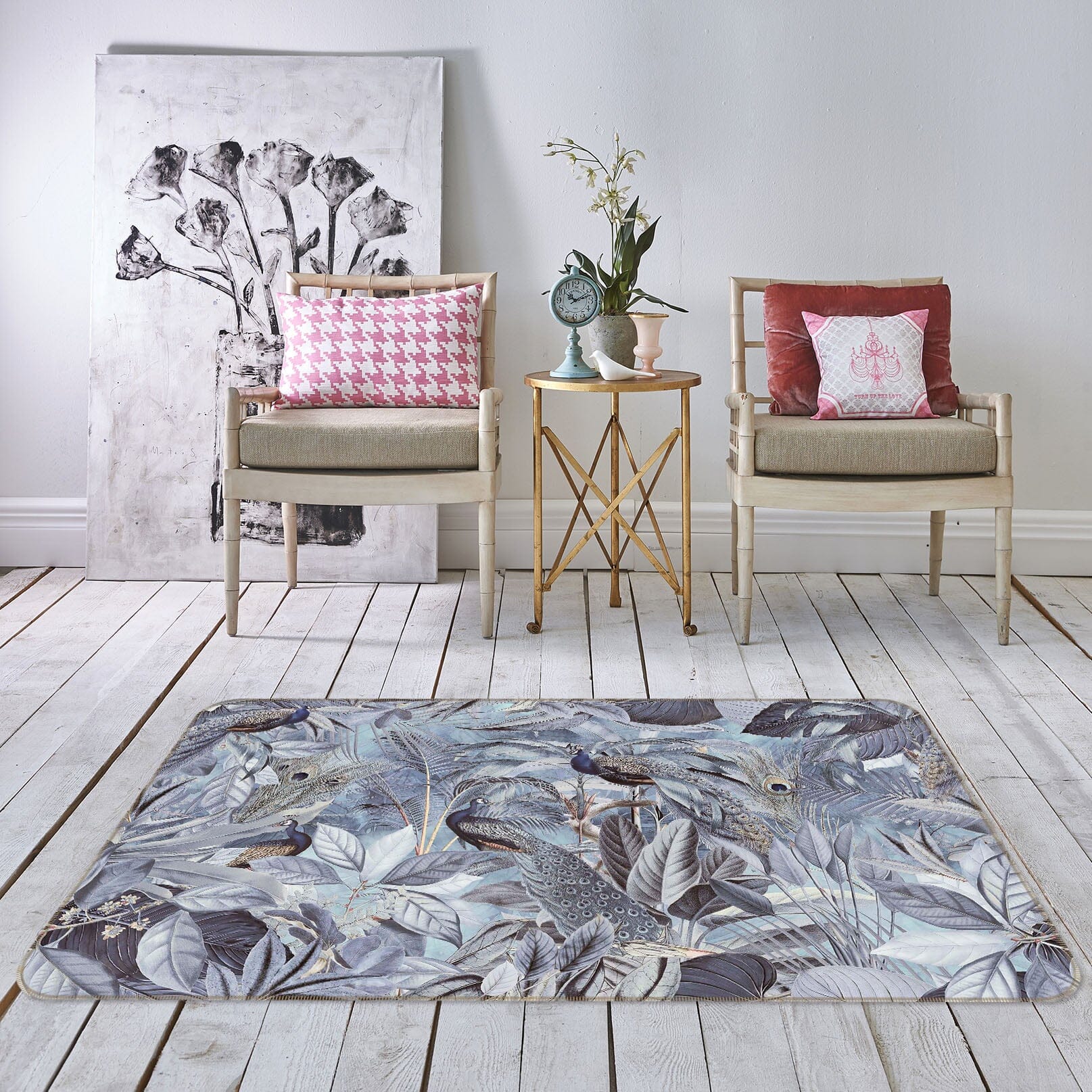 3D Night Leaves 1007 Andrea haase Rug Non Slip Rug Mat Mat AJ Creativity Home