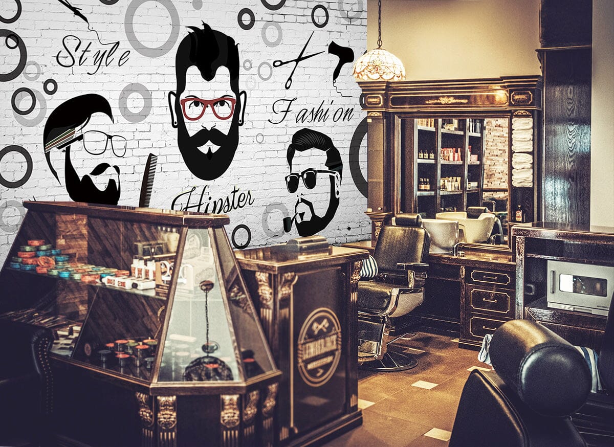 3D Barber 1447 Barber Shop Wall Murals Wallpaper AJ Wallpaper 2