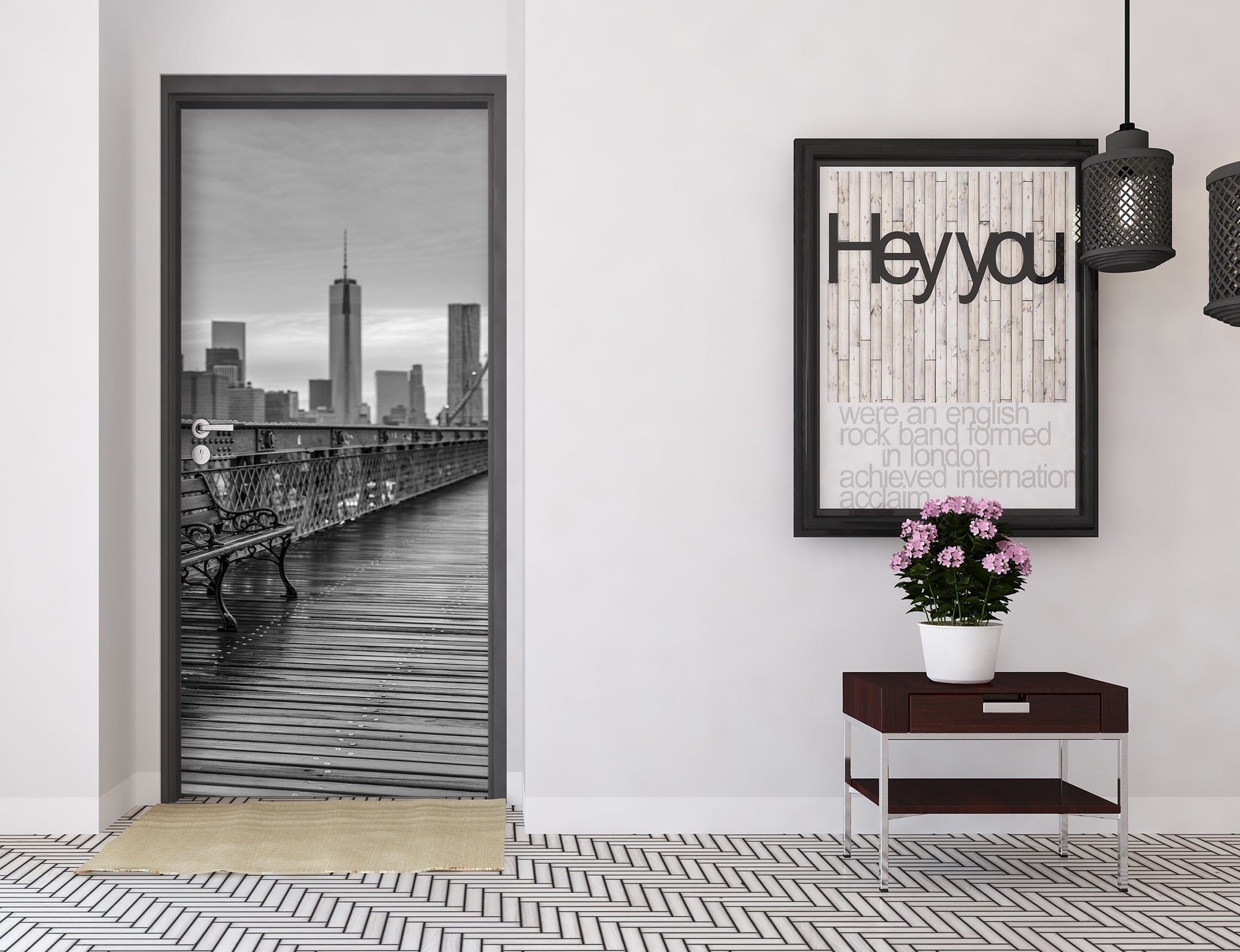 3D Corridor Bench 101144 Assaf Frank Door Mural