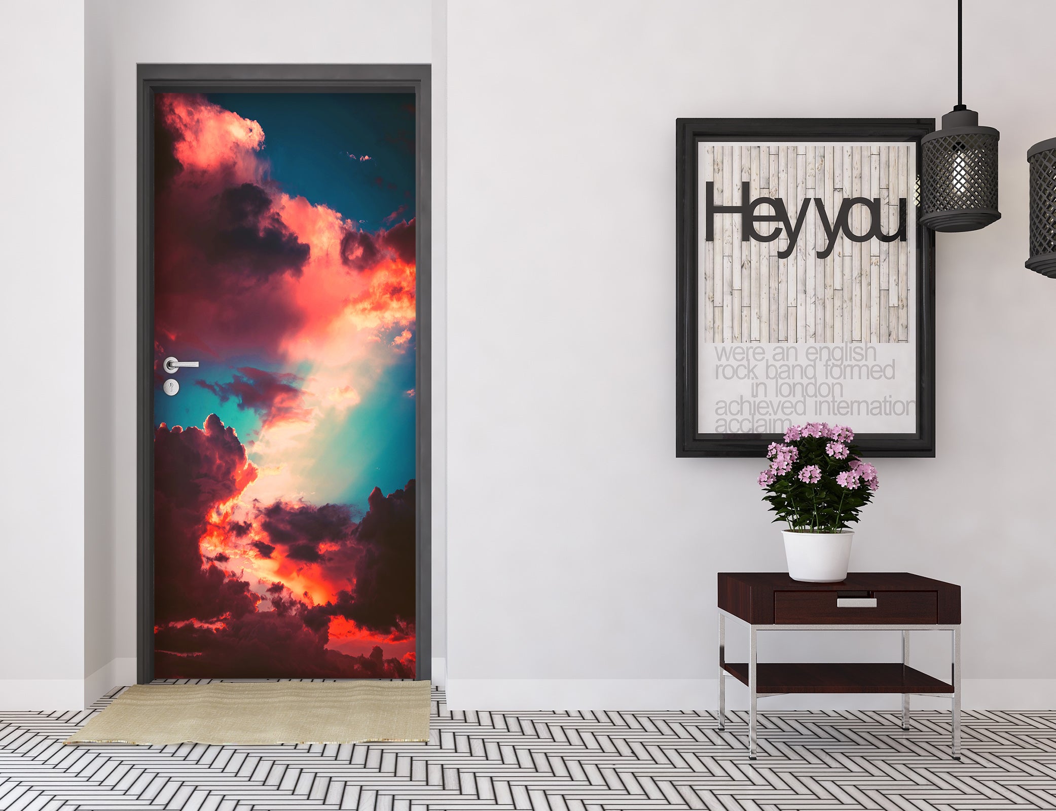 3D Clouds 22020 Door Mural
