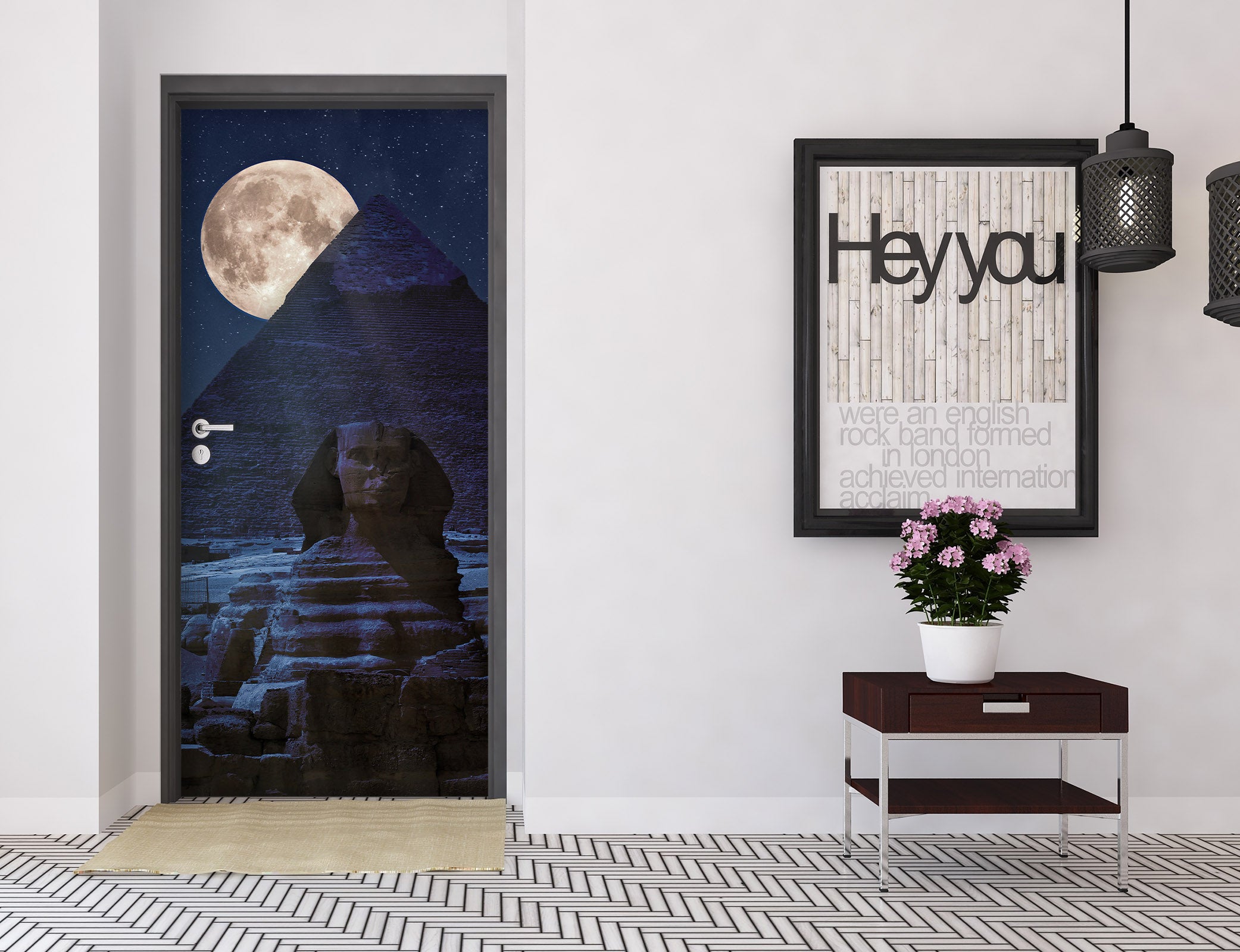 3D Moon Pyramid 122117 Marco Carmassi Door Mural