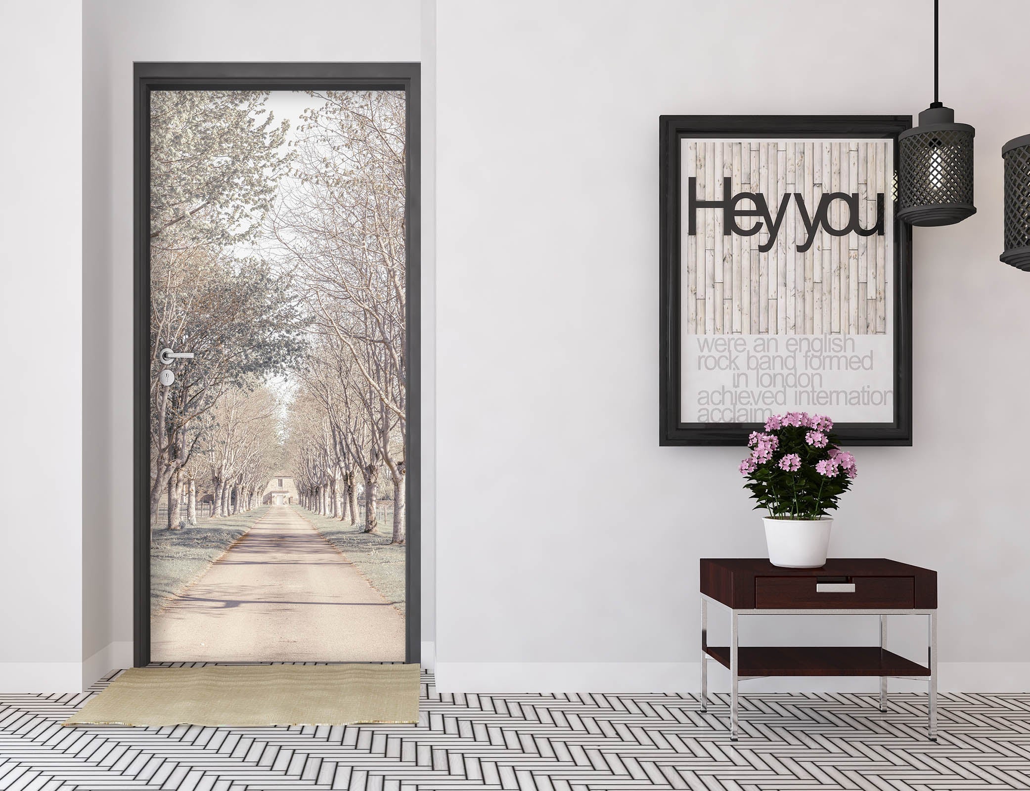 3D Forest Path 5160 Assaf Frank Door Mural