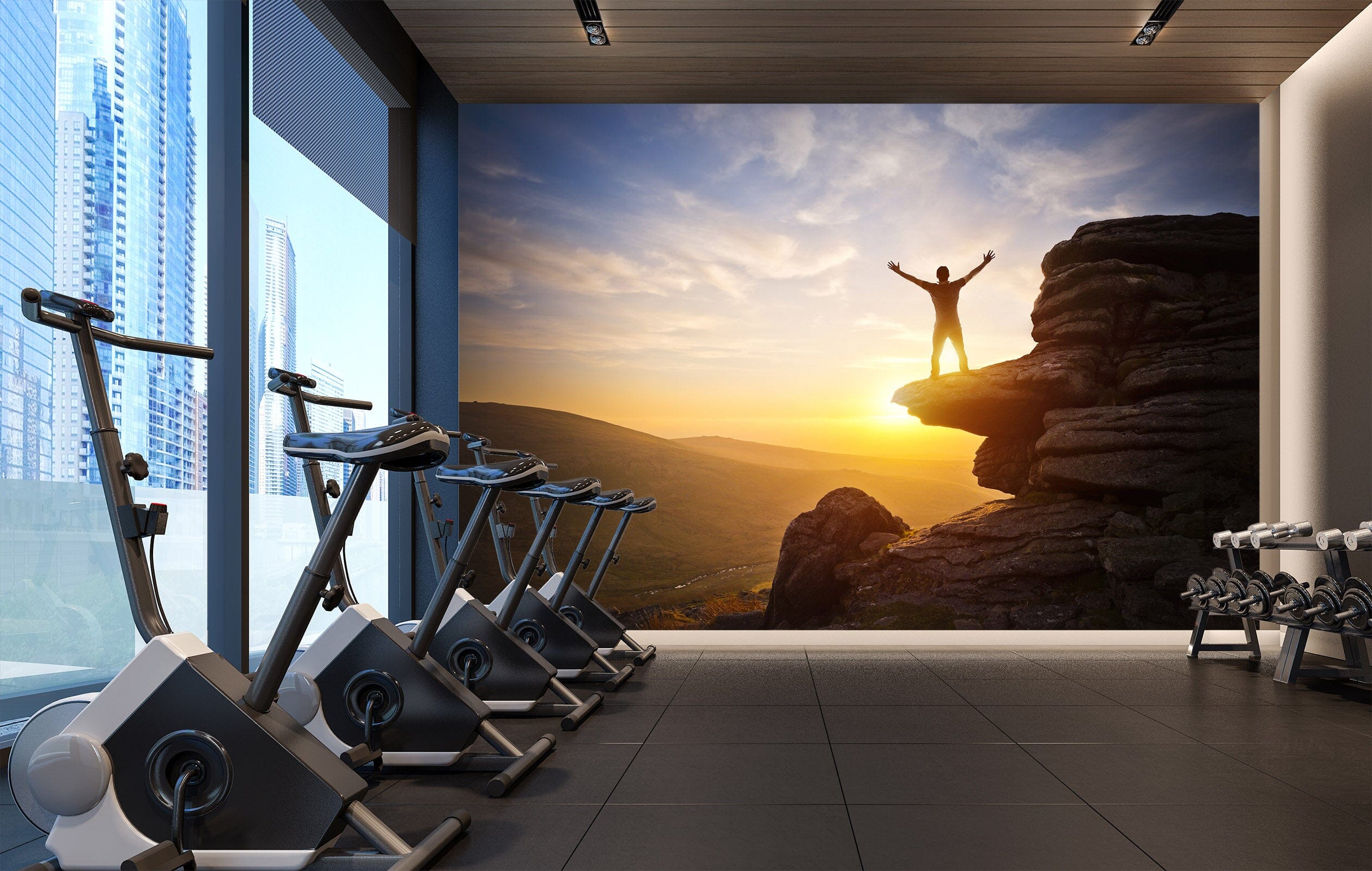 3D Sunrise Valley 252 Wall Murals Wallpaper AJ Wallpaper 2