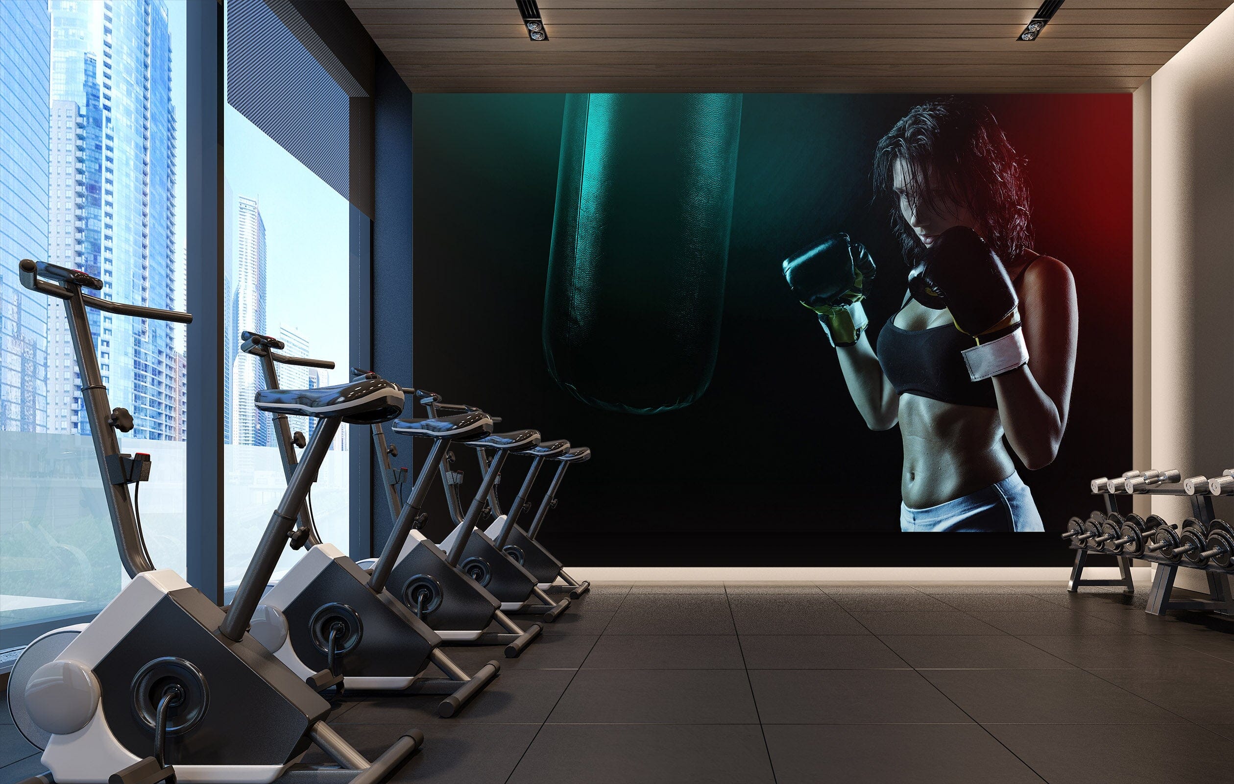 3D Boxing Girl 208 Wall Murals Wallpaper AJ Wallpaper 2