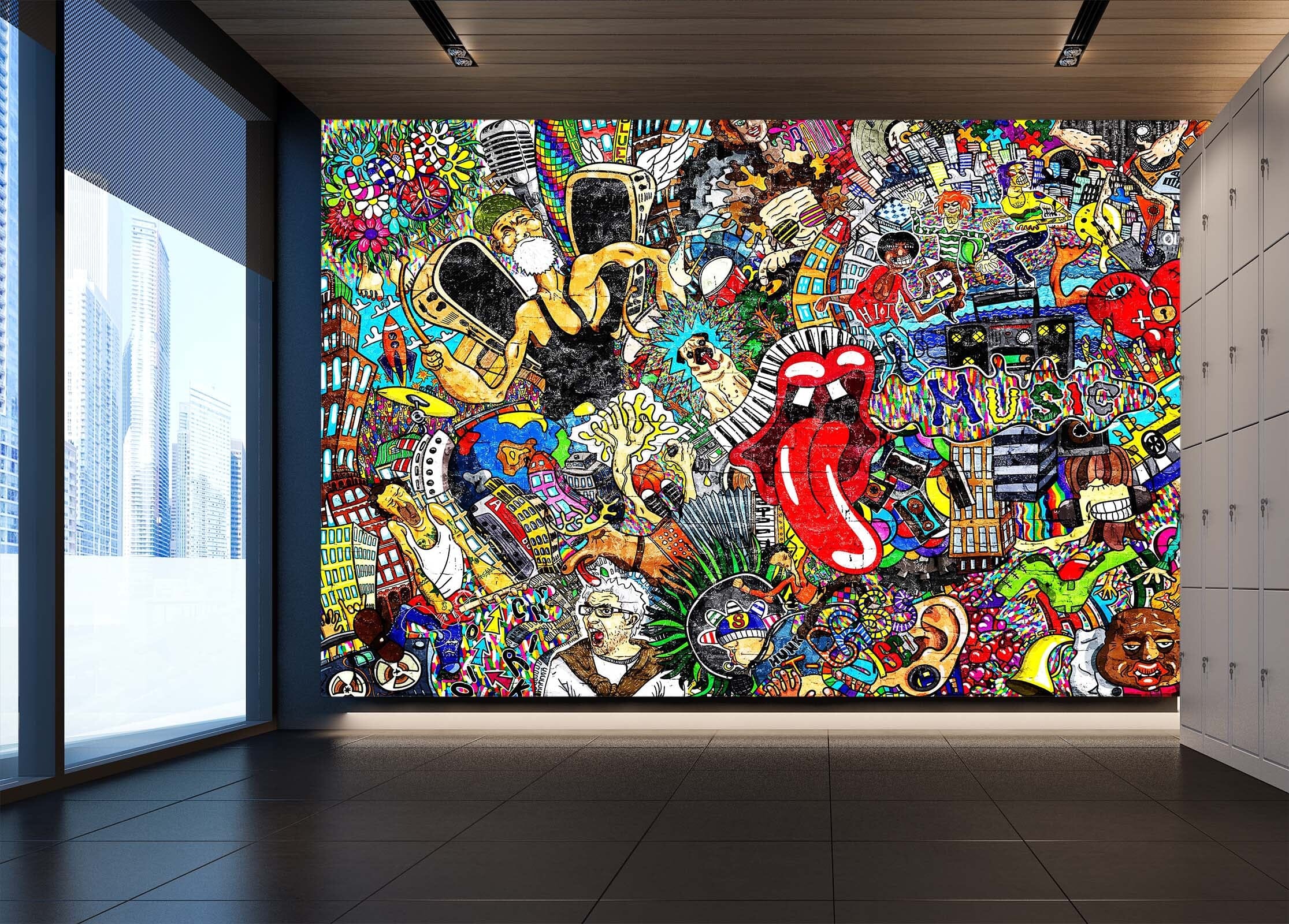 3D Monster Tongue 100 Wall Murals Wallpaper AJ Wallpaper 2