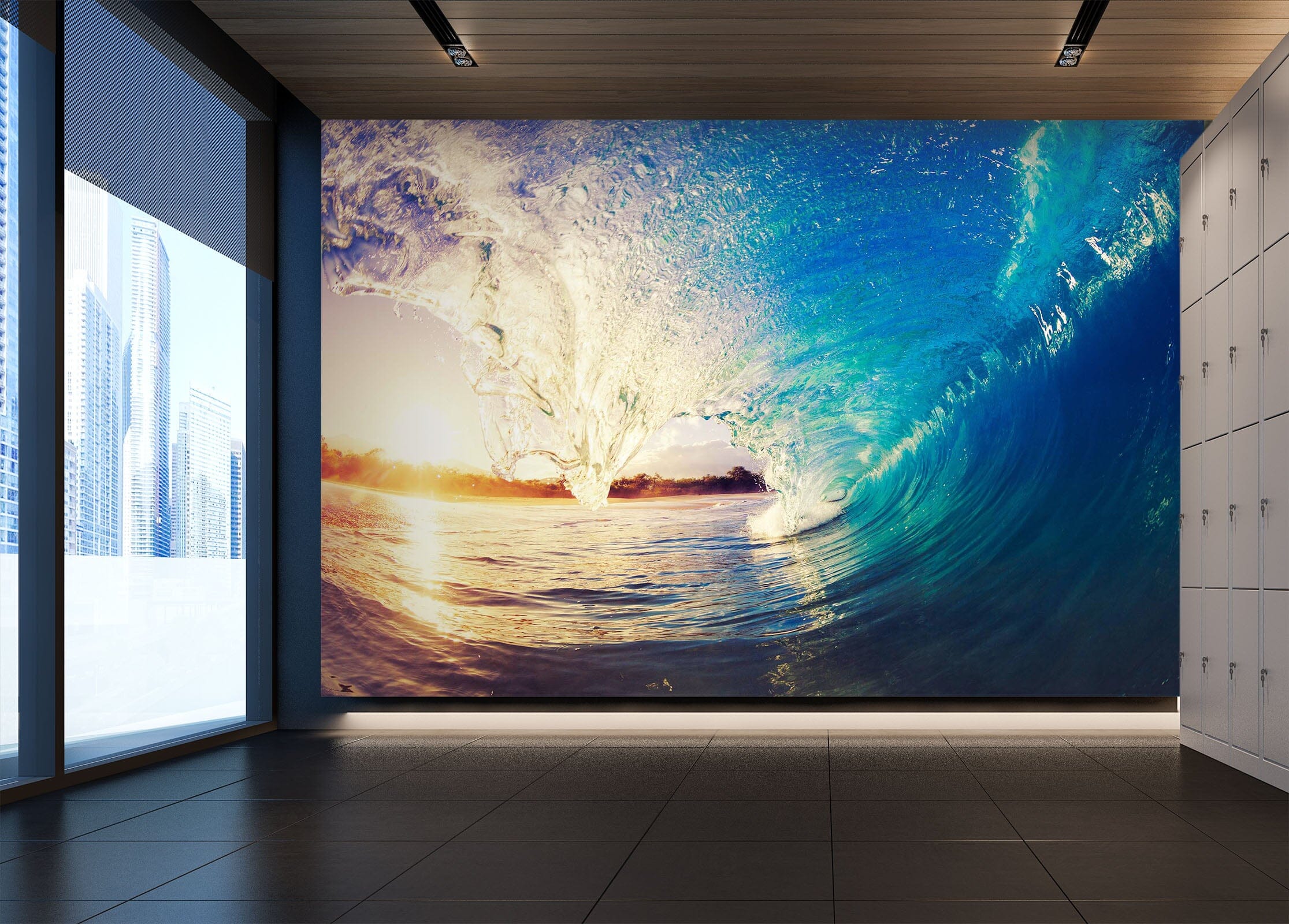 3D Beautiful Waves 096 Wall Murals Wallpaper AJ Wallpaper 2