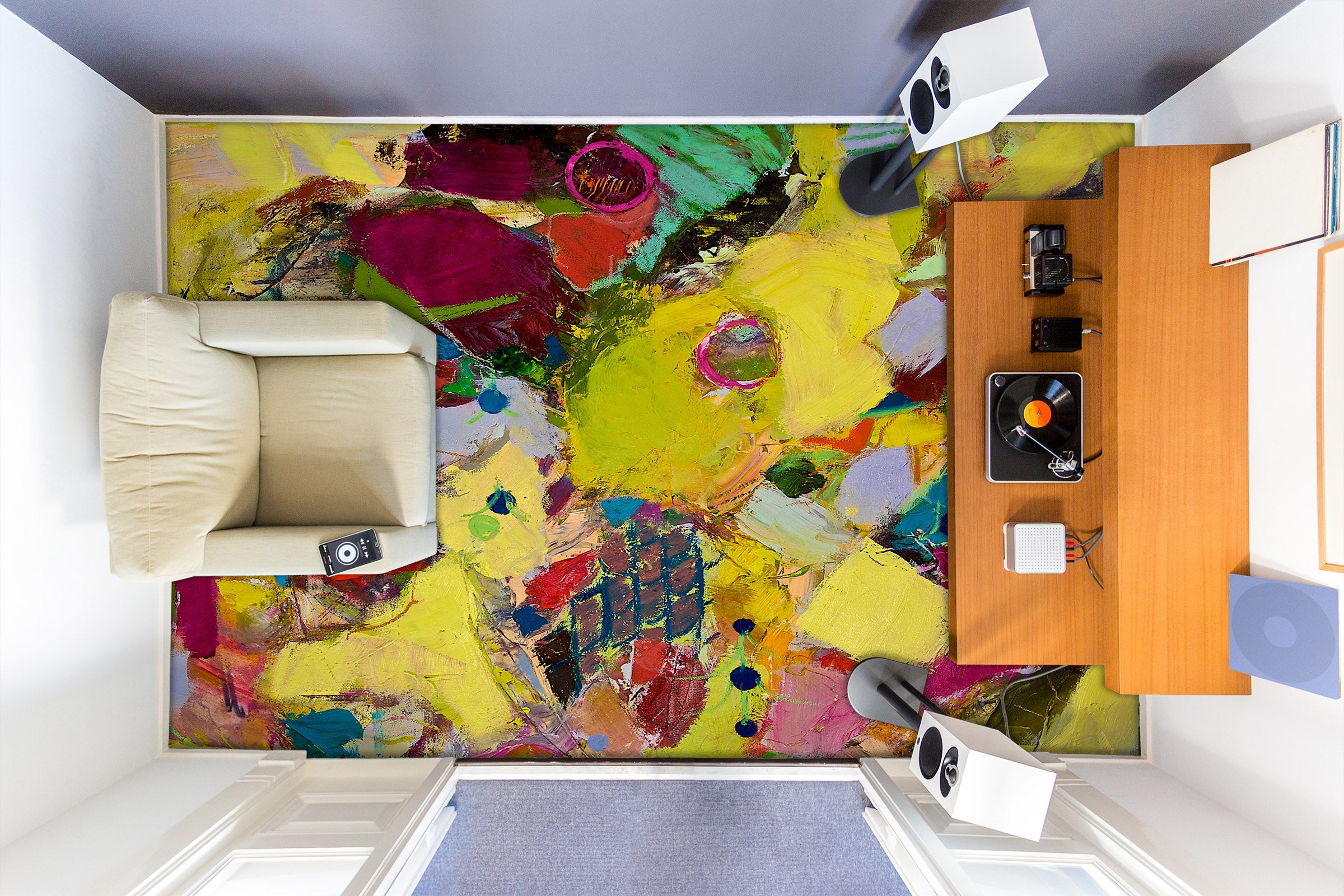 3D Pigment Color Block 9929 Allan P. Friedlander Floor Mural