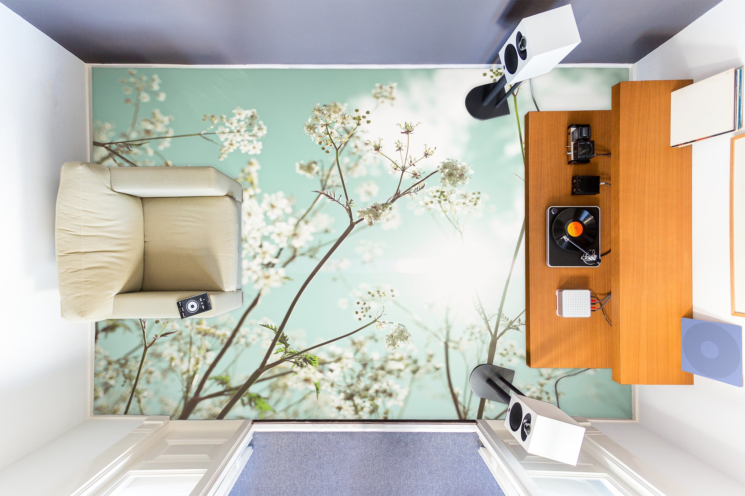 3D Flowers Plants 98172 Adrian Chesterman Floor Mural