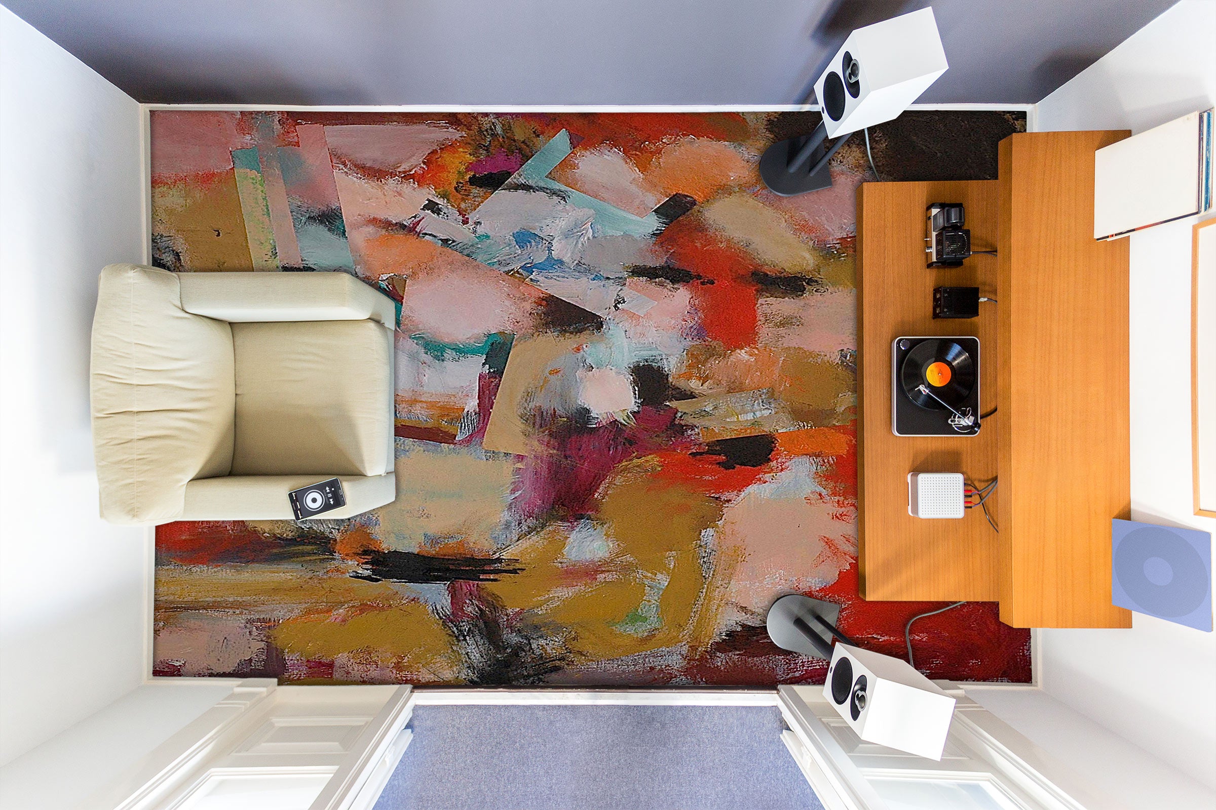 3D Paint Brush Pattern 9547 Allan P. Friedlander Floor Mural