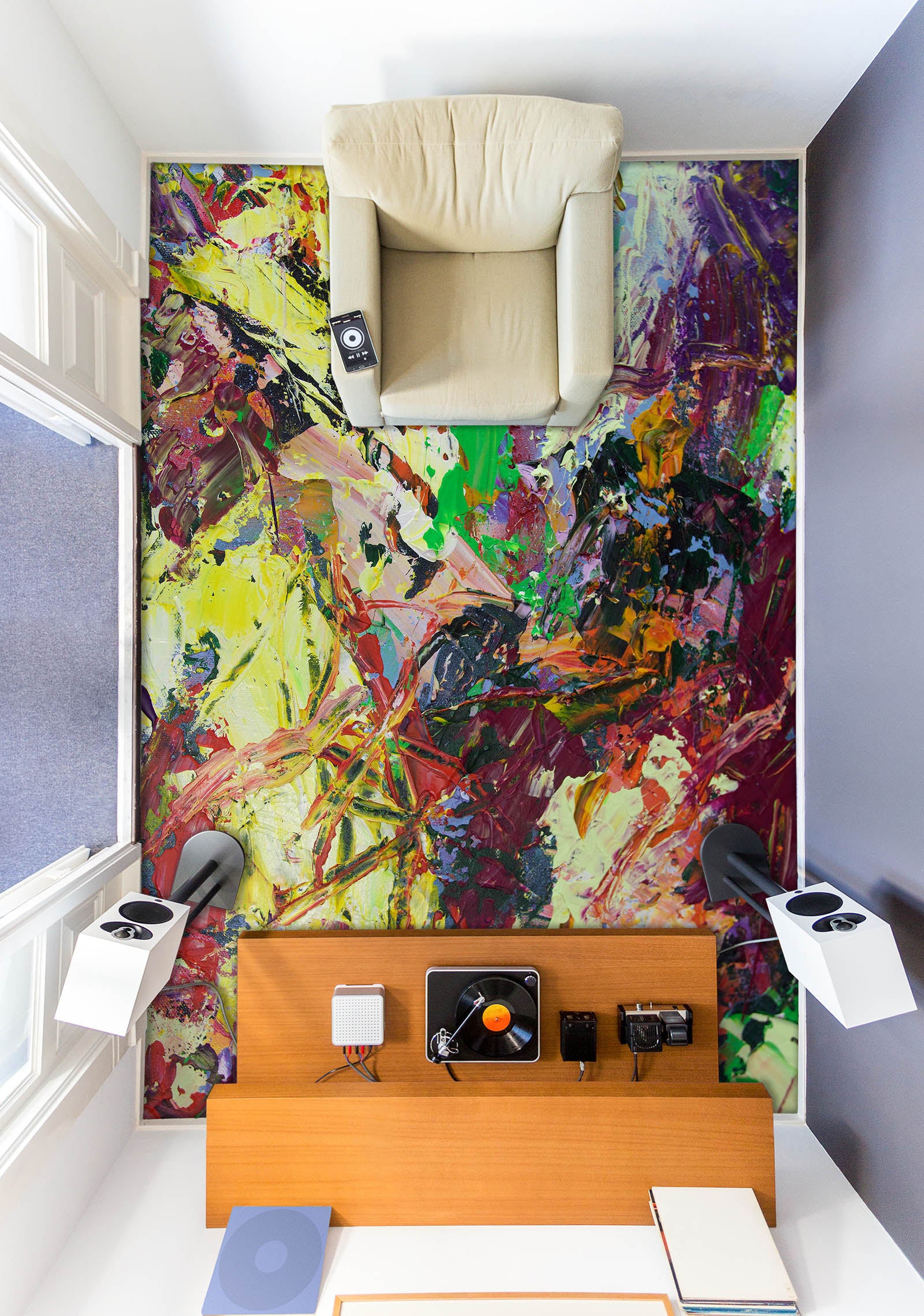 3D Color Paint Texture 9940 Allan P. Friedlander Floor Mural