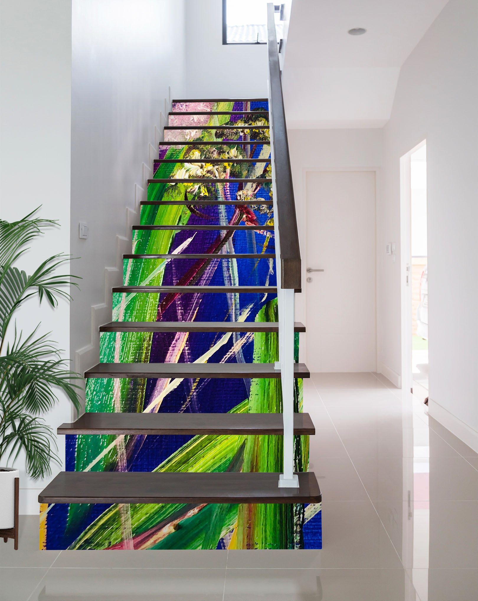 3D Green Grass Flower 2161 Skromova Marina Stair Risers