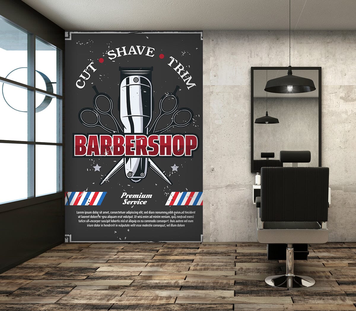 3D Hair Clipper 1440 Barber Shop Wall Murals Wallpaper AJ Wallpaper 2