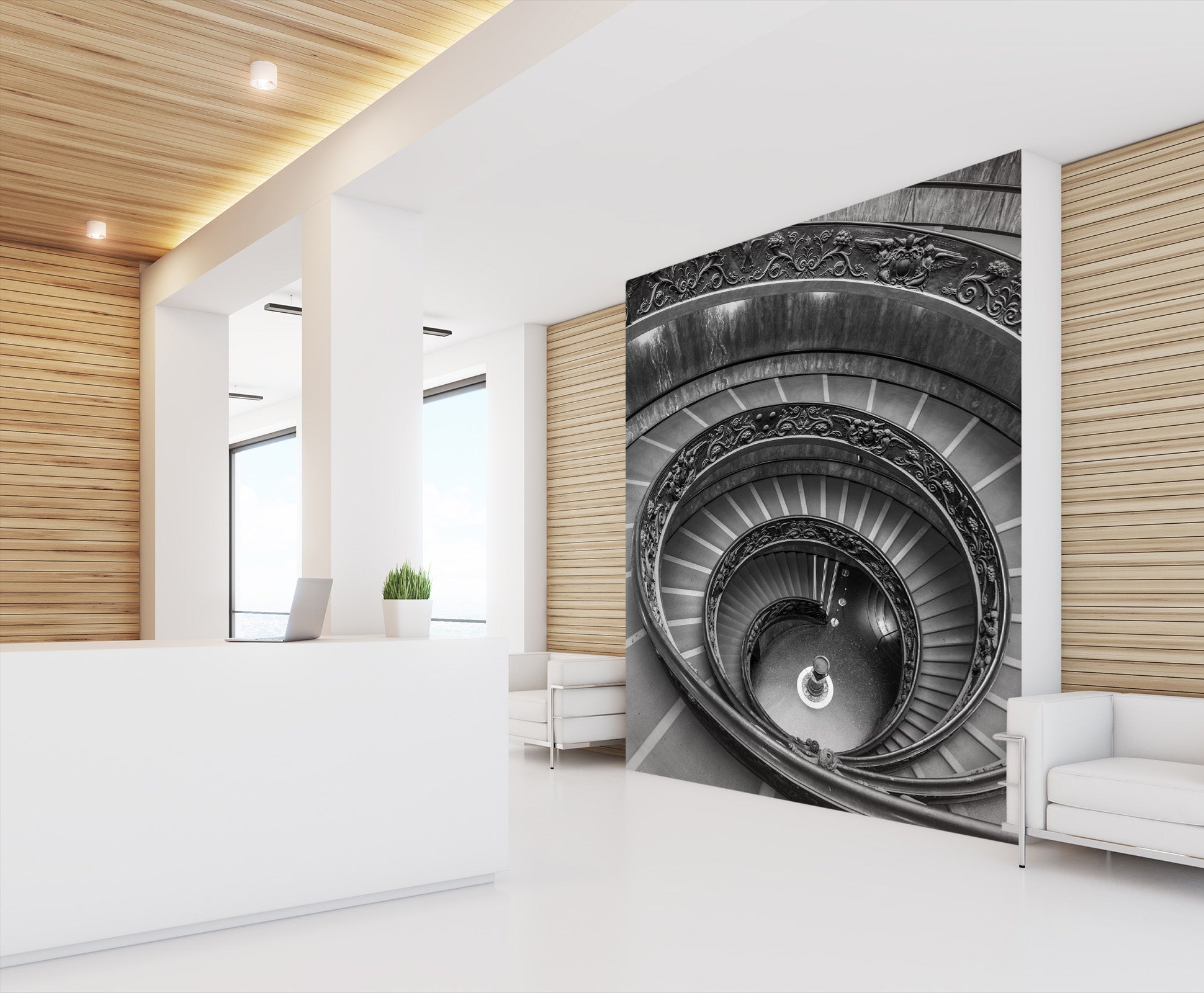 3D Spiral Staircase 109 Assaf Frank Wall Mural Wall Murals