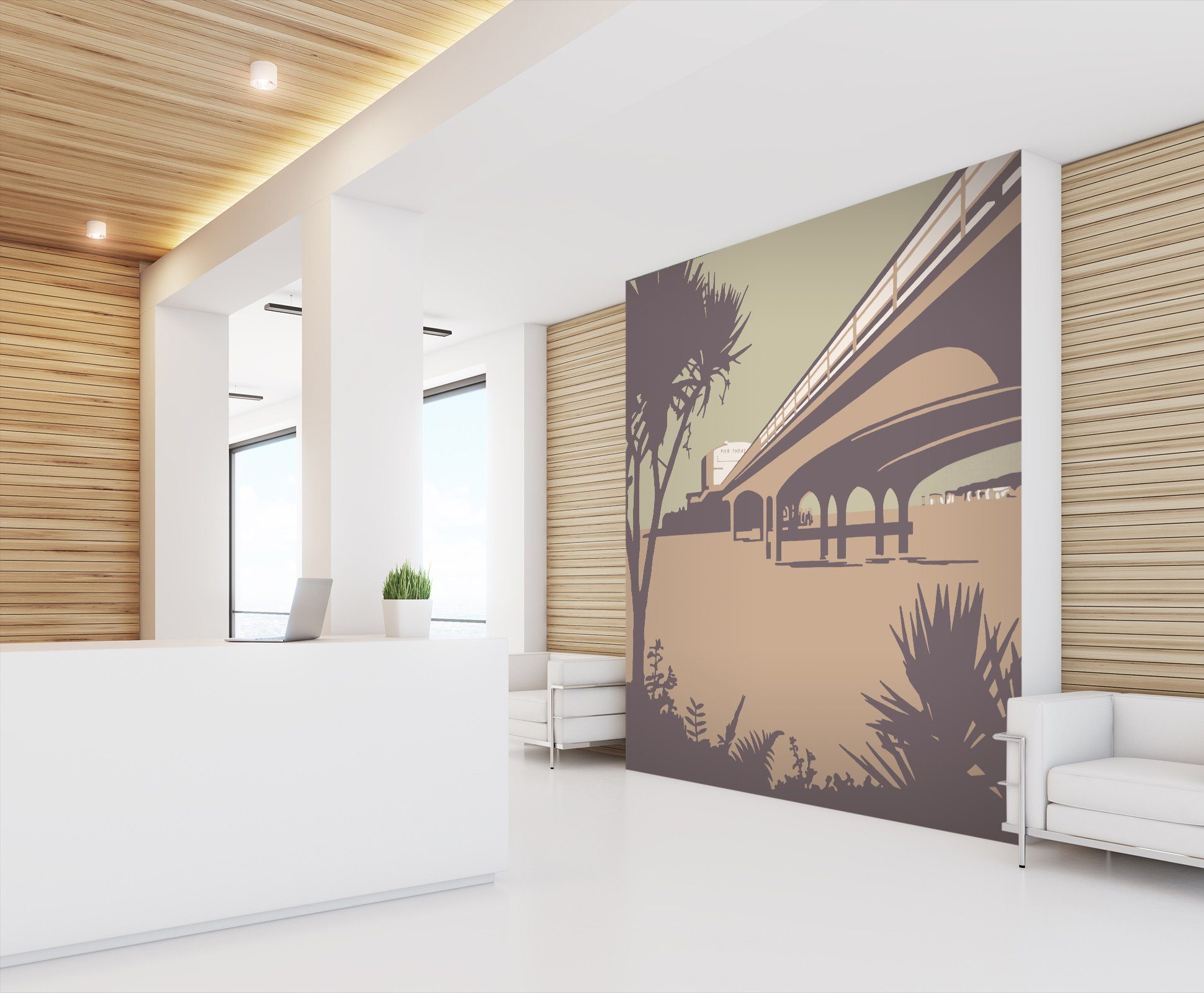 3D Bournemouth Pier Beaches 1005 Steve Read Wall Mural Wall Murals Wallpaper AJ Wallpaper 2