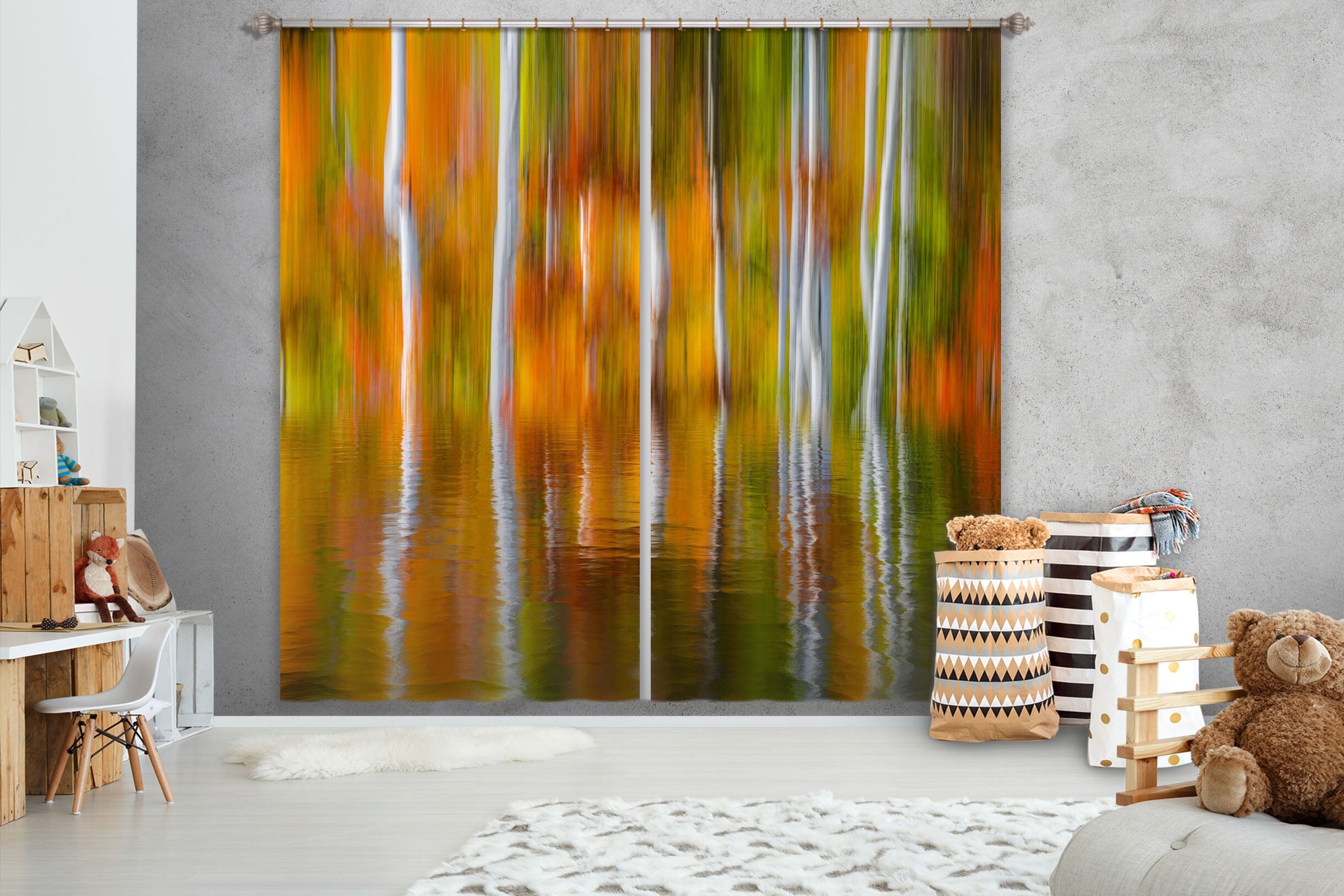 3D Color Forest 145 Marco Carmassi Curtain Curtains Drapes Curtains AJ Creativity Home