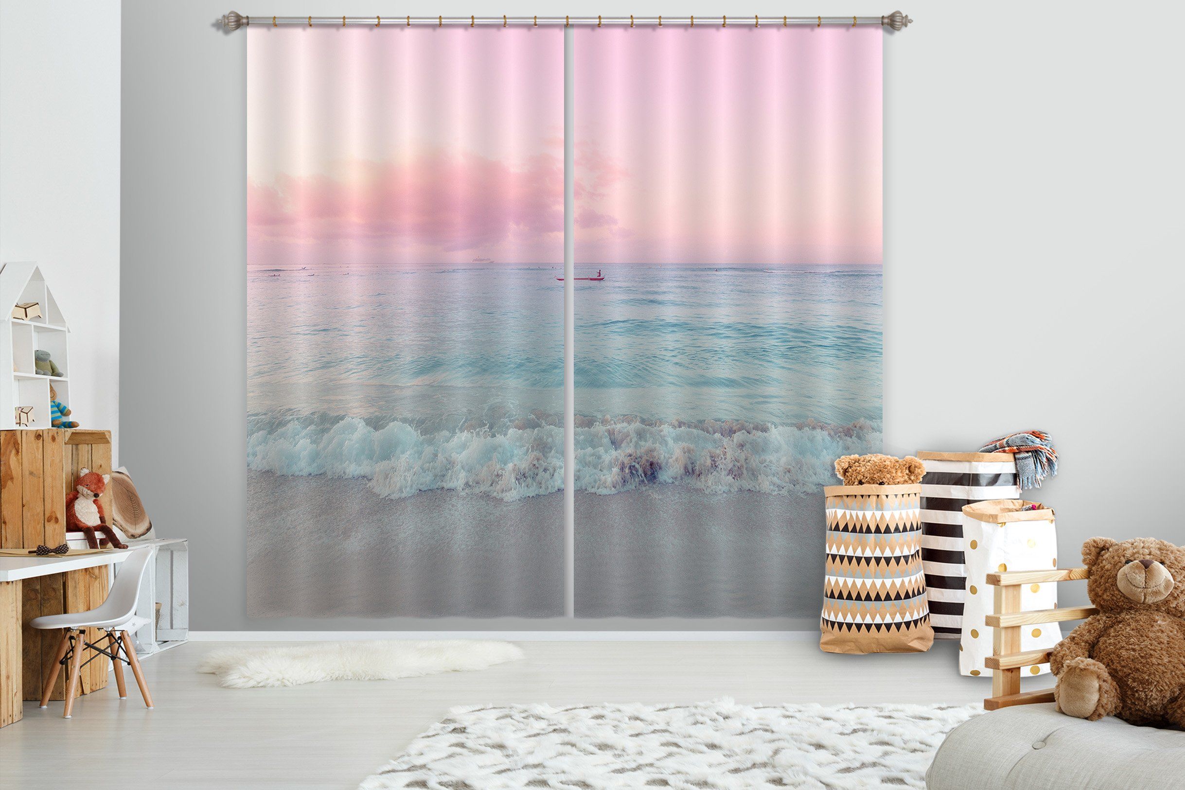 3D Beautiful Sky 054 Noirblanc777 Curtain Curtains Drapes Curtains AJ Creativity Home