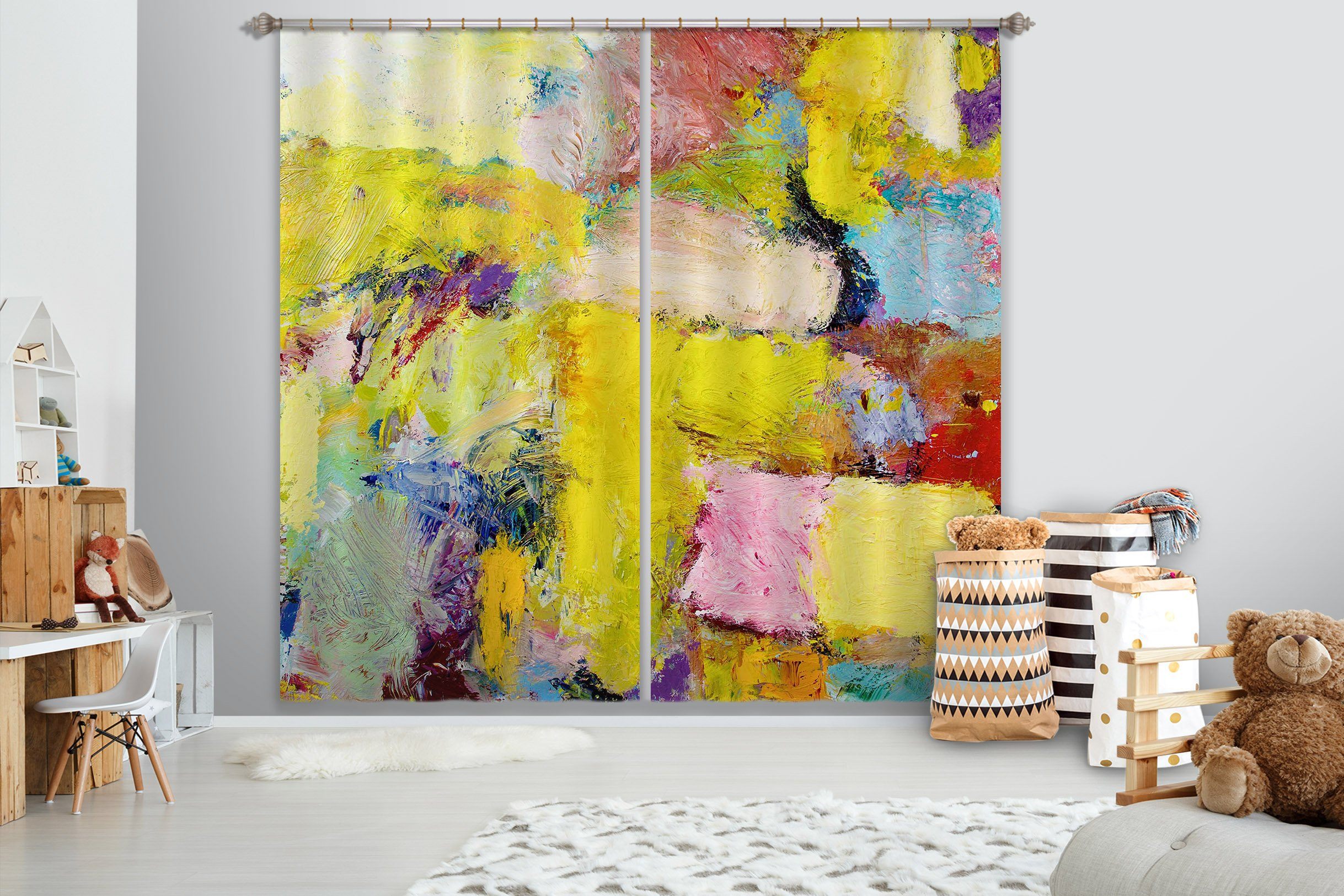 3D Abstract Art 205 Allan P. Friedlander Curtain Curtains Drapes Curtains AJ Creativity Home