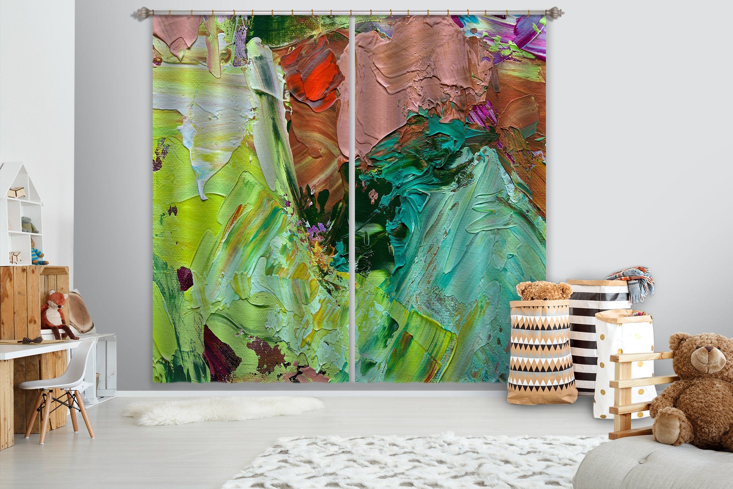 3D Color Graffiti 199 Allan P. Friedlander Curtain Curtains Drapes Curtains AJ Creativity Home