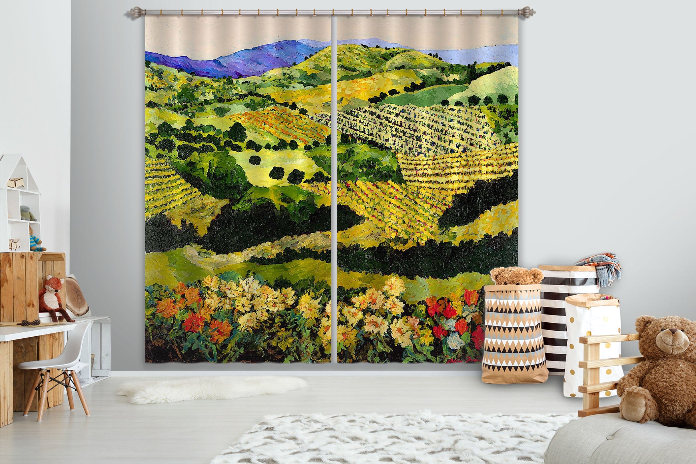 3D Wildflower Ridge 135 Allan P. Friedlander Curtain Curtains Drapes Curtains AJ Creativity Home
