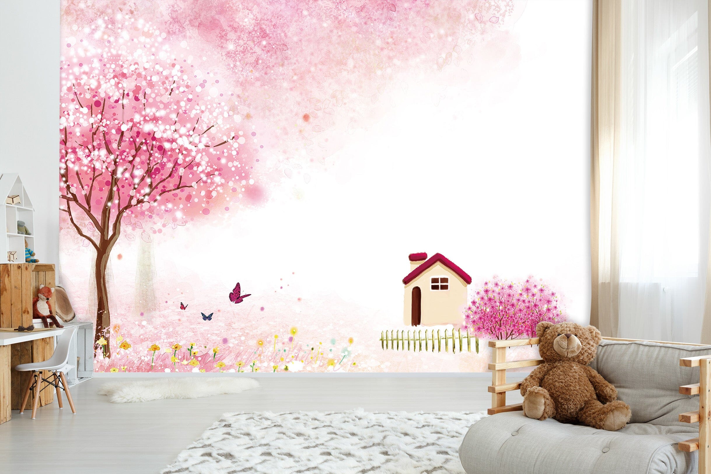3D Peach Blossom World 1727 Wall Murals Wallpaper AJ Wallpaper 2