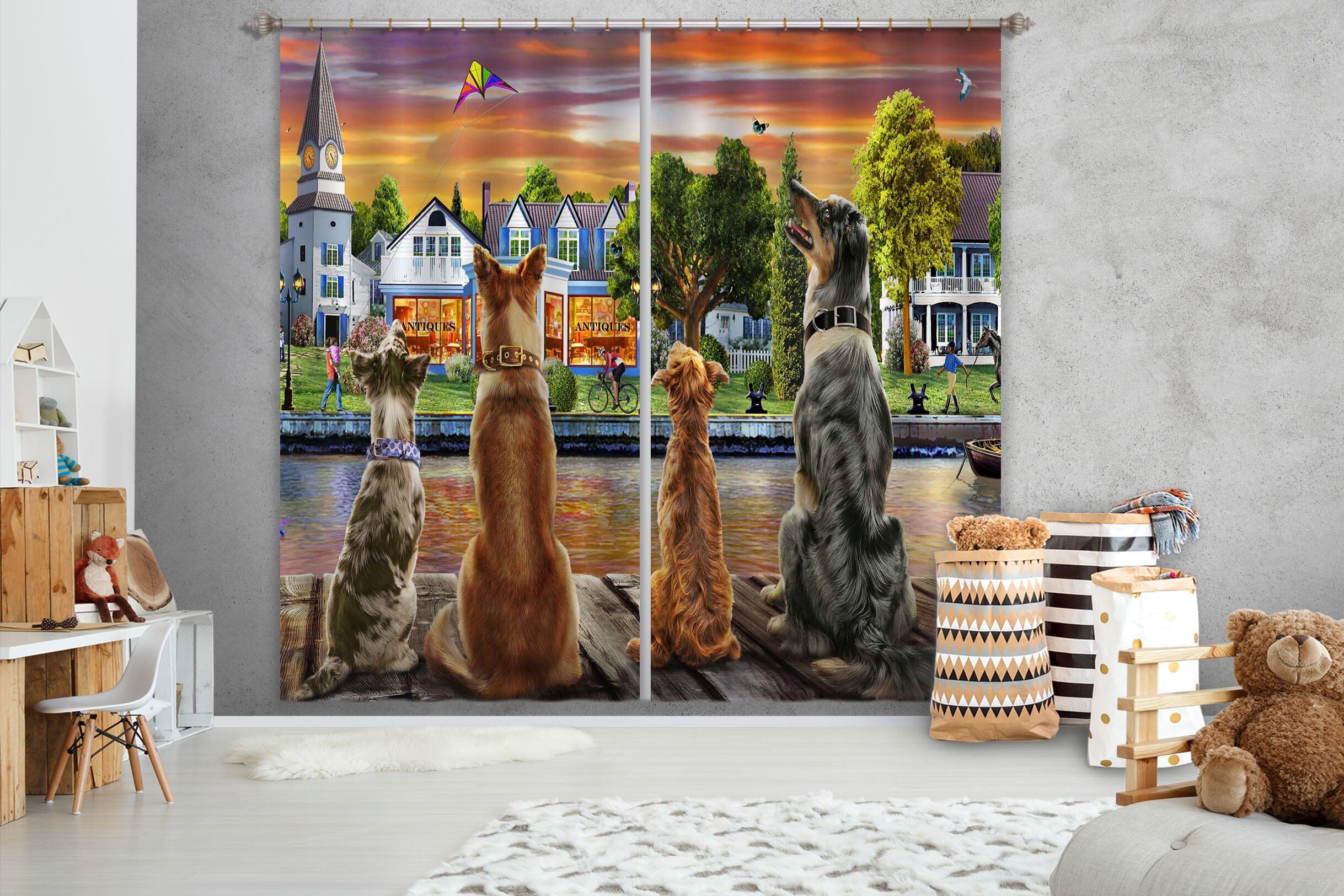 3D Watchdog 062 Adrian Chesterman Curtain Curtains Drapes Curtains AJ Creativity Home