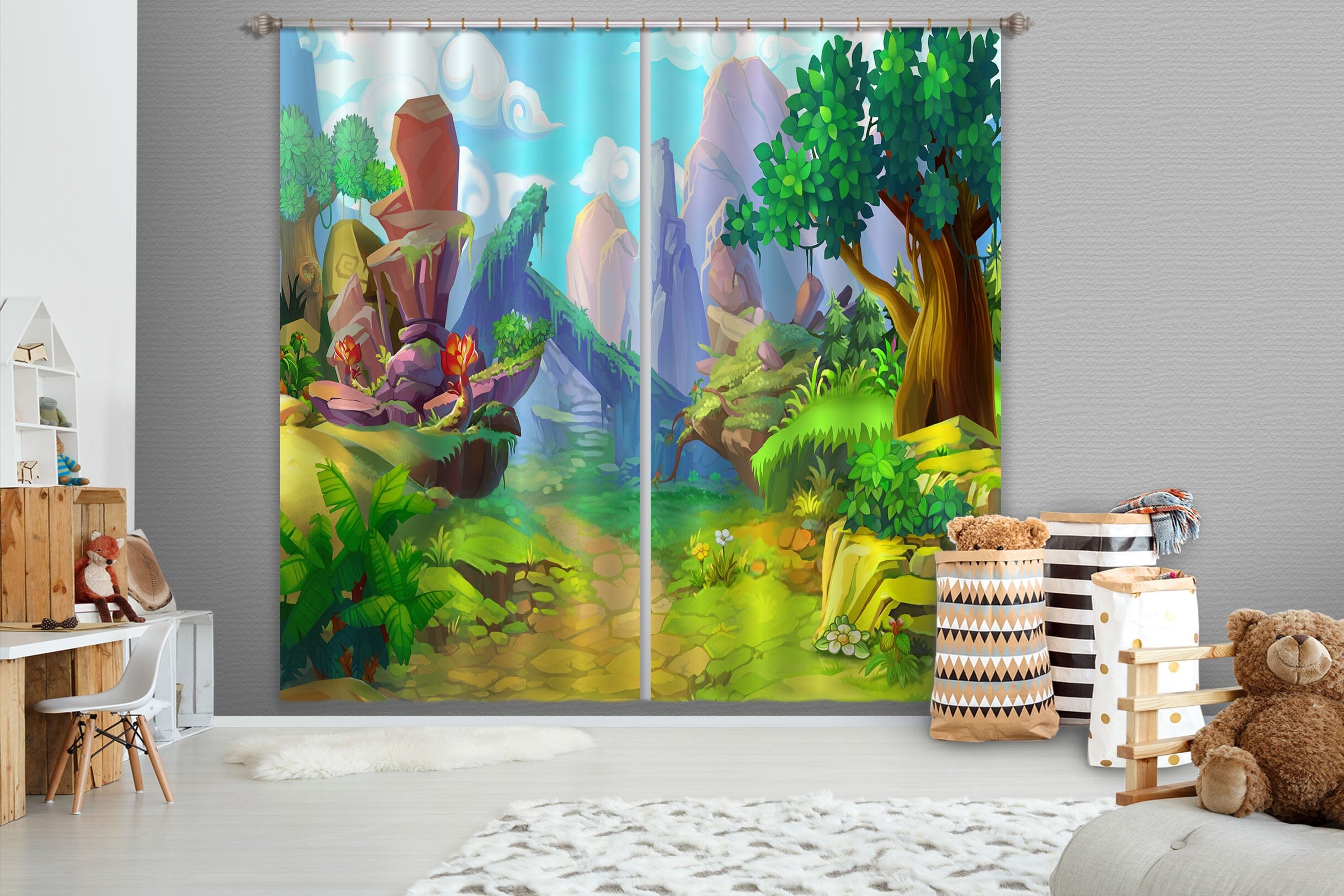3D Fairy Forest 776 Curtains Drapes Wallpaper AJ Wallpaper 