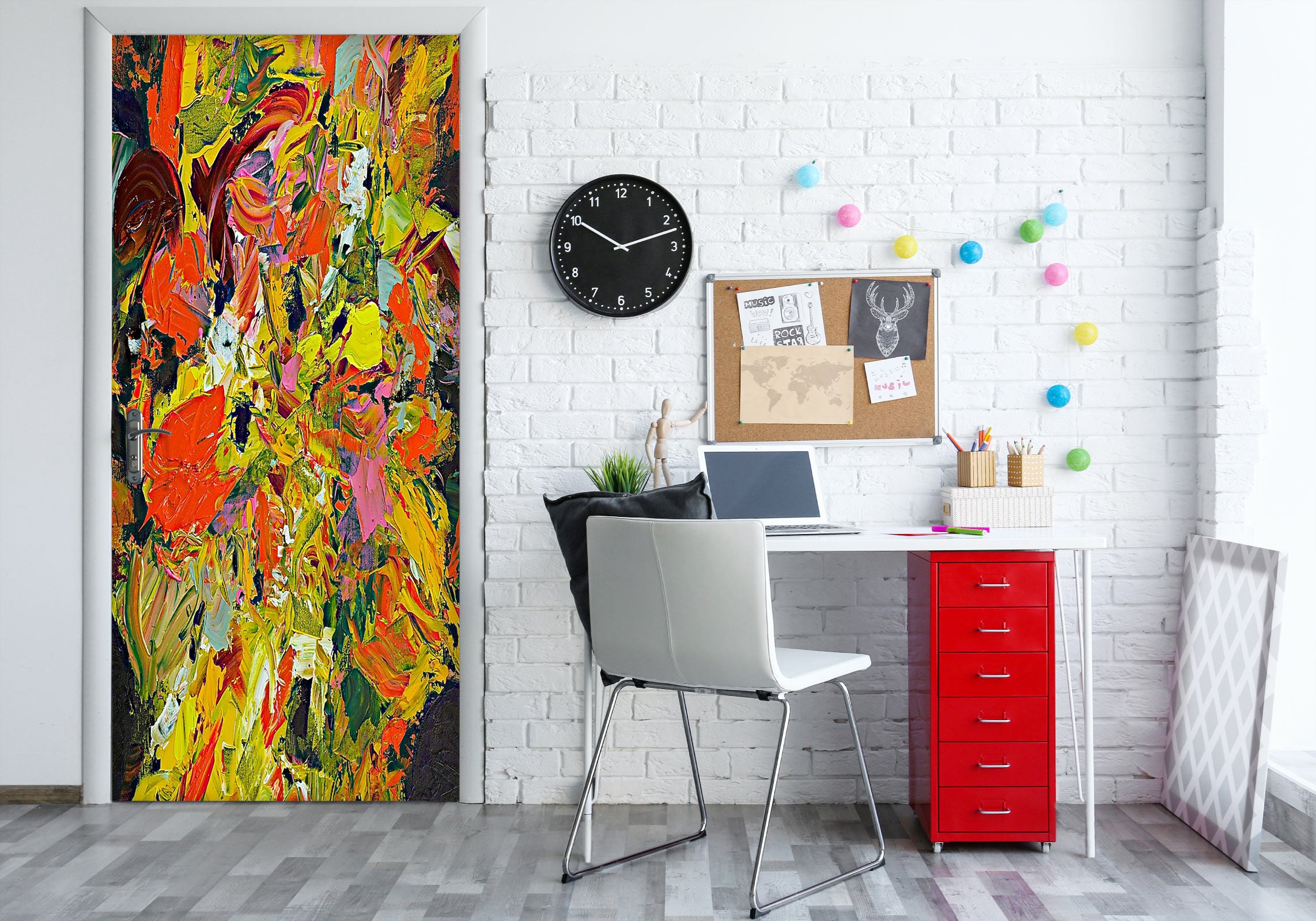 3D Yellow Color Pigment Texture 10110 Allan P. Friedlander Door Mural
