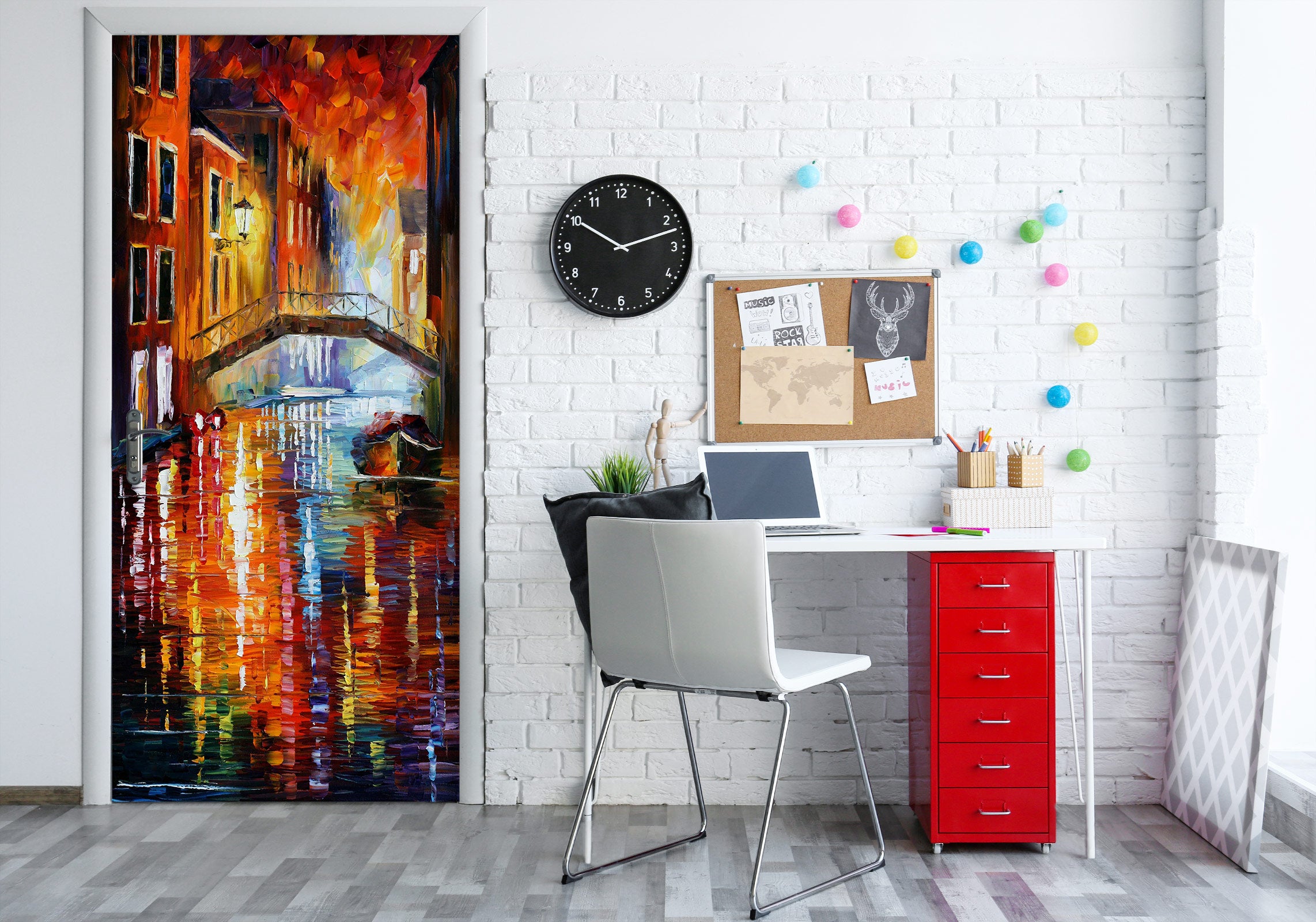 3D Color City 24071 Door Mural