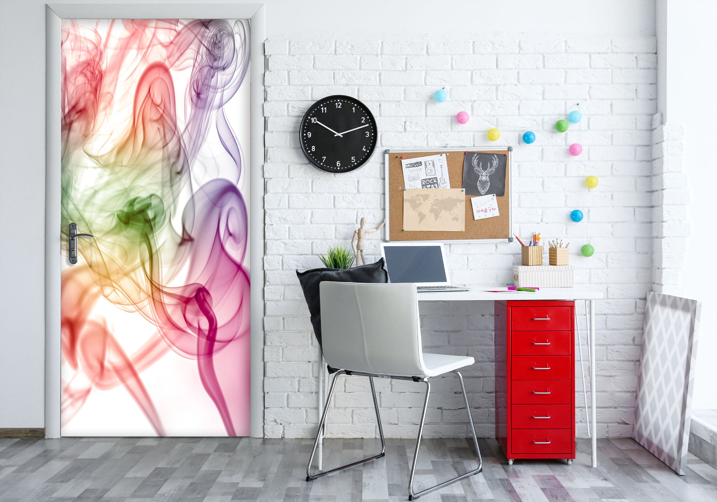 3D Colored Yarn 101133 Assaf Frank Door Mural