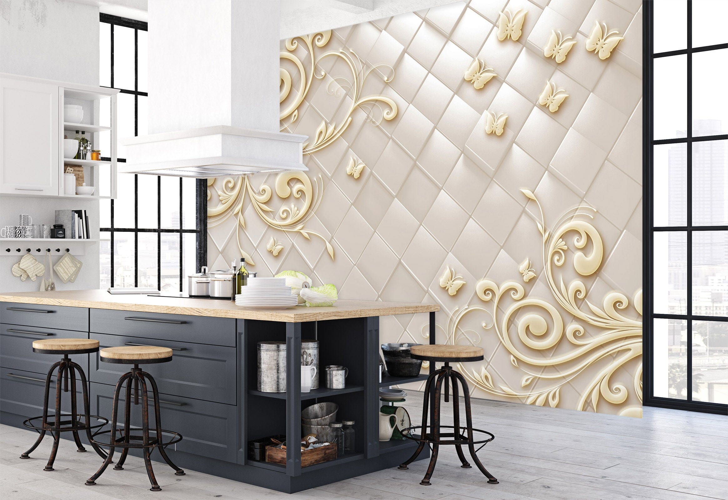 3D Branch Pattern 1516 Wall Murals Wallpaper AJ Wallpaper 2