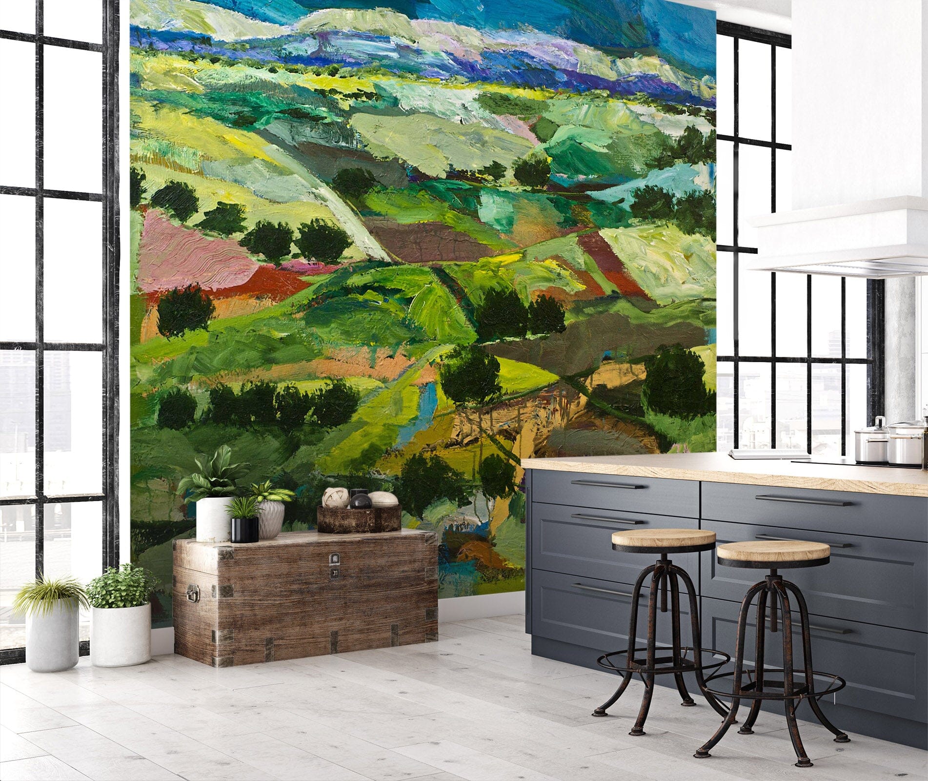 3D Green Hills 183 Allan P. Friedlander Wall Mural Wall Murals Wallpaper AJ Wallpaper 2