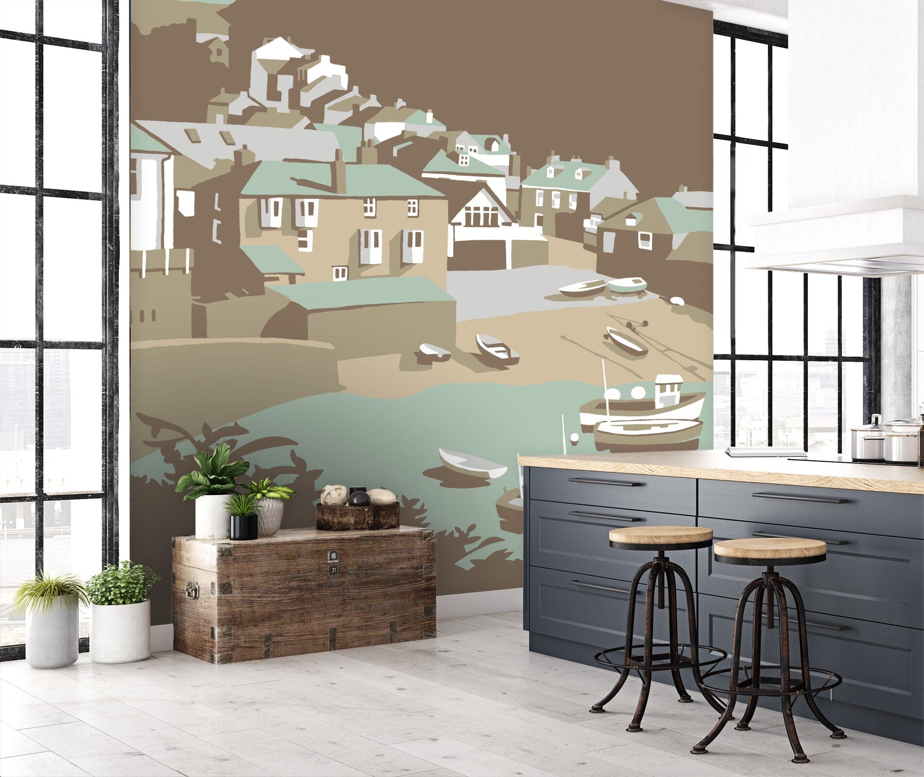 3D Port Isaac 1043 Steve Read Wall Mural Wall Murals Wallpaper AJ Wallpaper 2