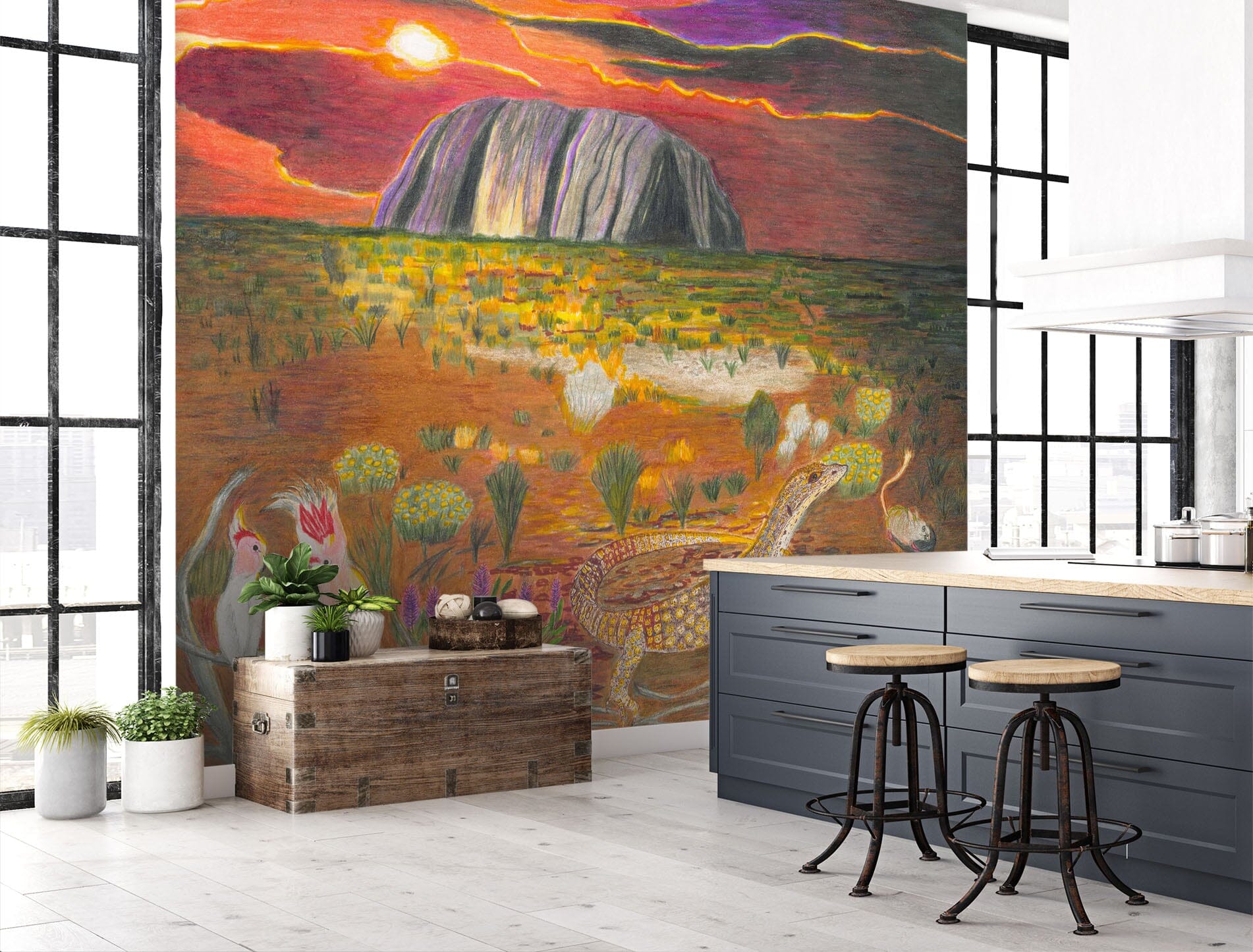 3D Dusk Garden 1413 Michael Sewell Wall Mural Wall Murals Wallpaper AJ Wallpaper 2
