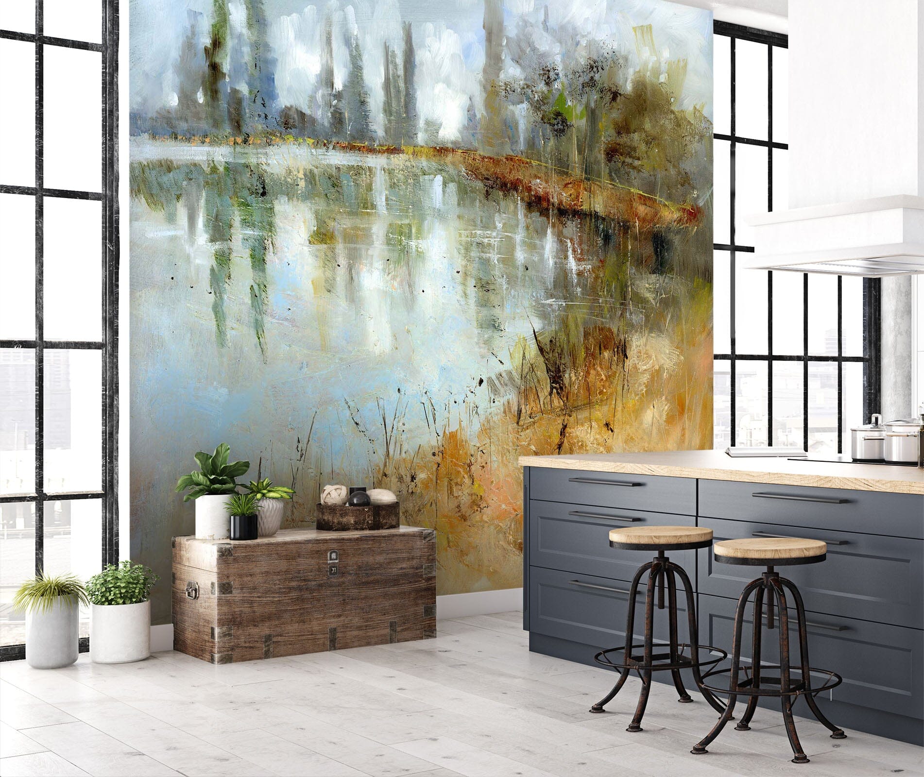 3D Country Road 1412 Anne Farrall Doyle Wall Mural Wall Murals Wallpaper AJ Wallpaper 2